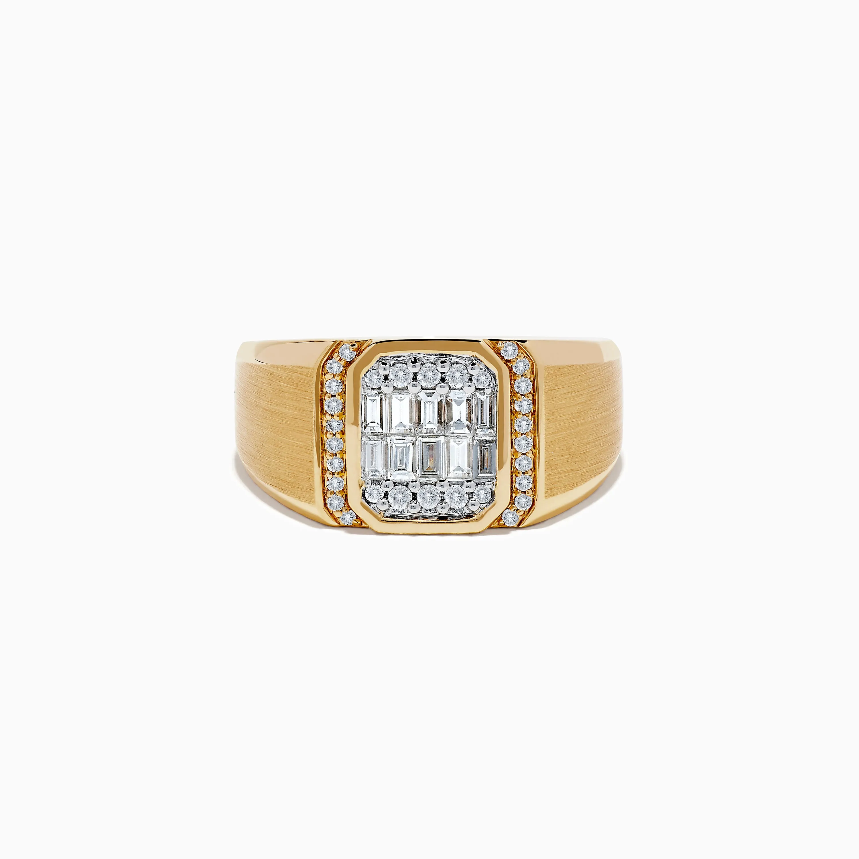Men's 14K Two Tone Gold Diamond Ring sold by Effy