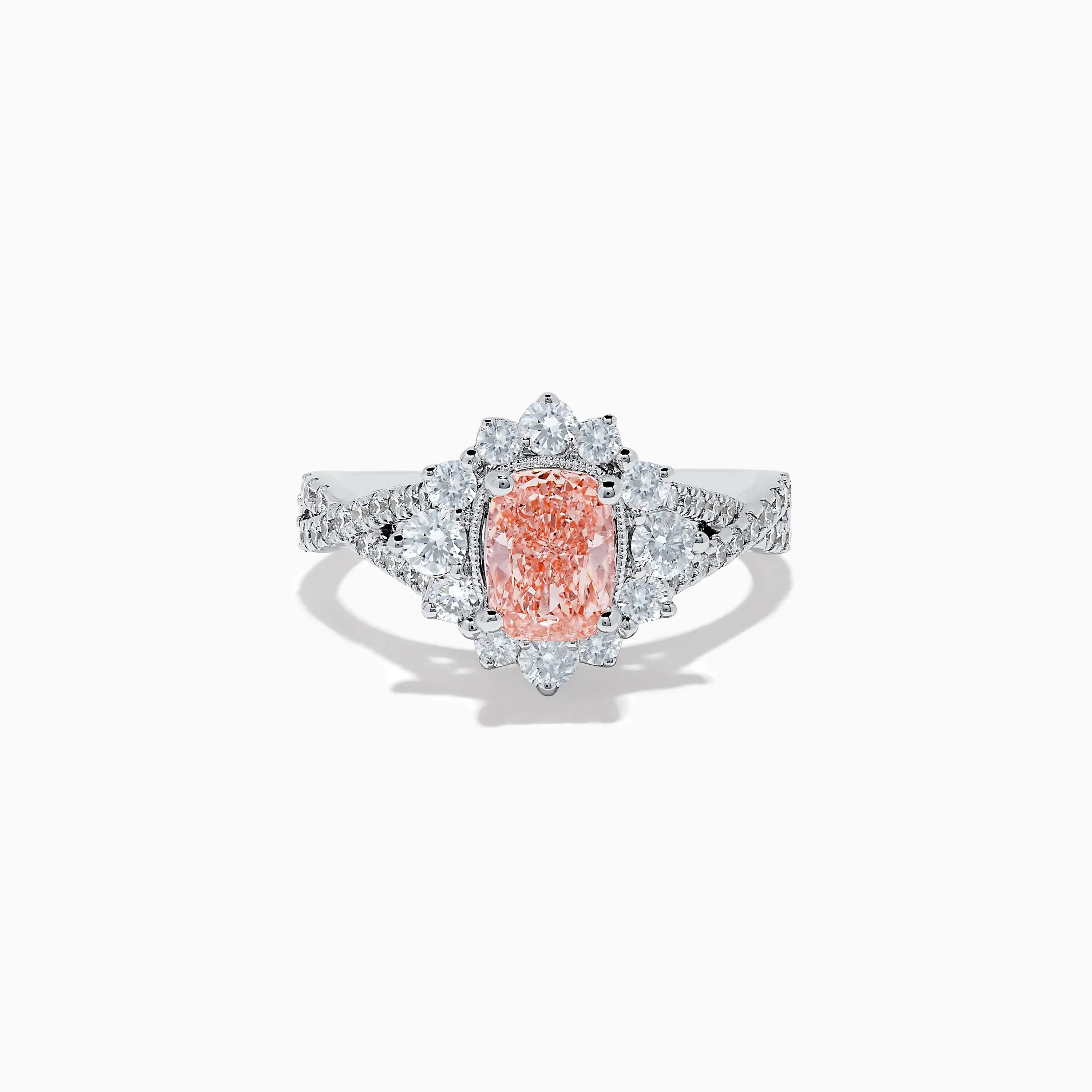 14K White Gold Lab Grown Pink and White Diamond Ring sold by Effy
