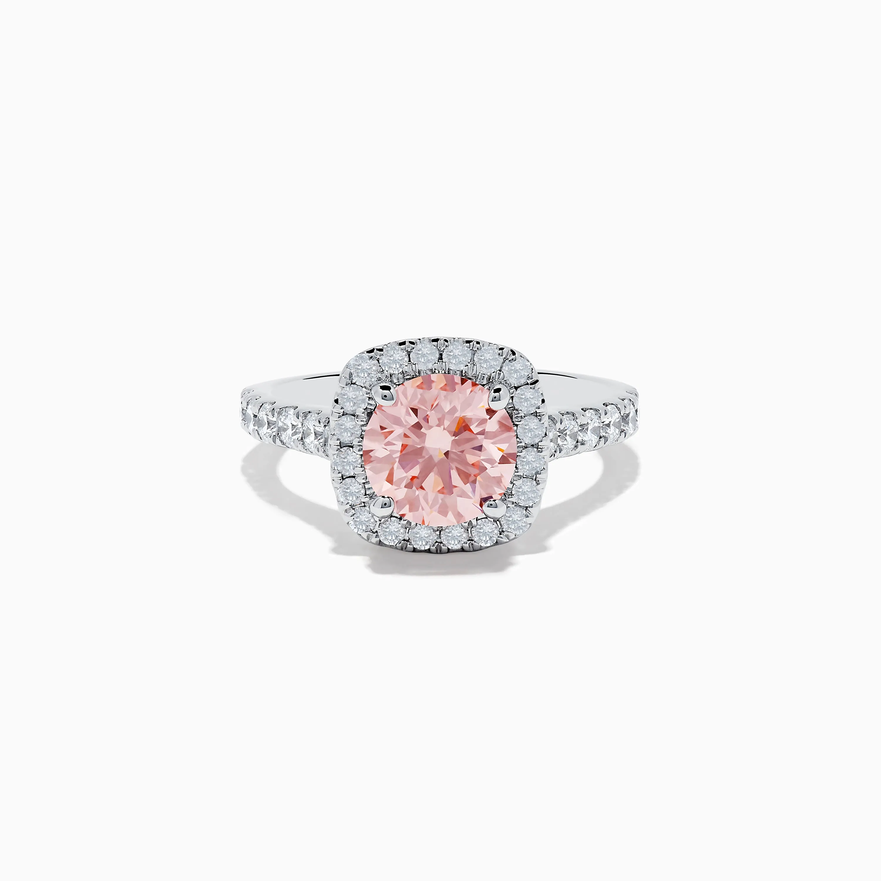 14K White Gold Lab Grown Pink and White Diamond Ring sold by Effy