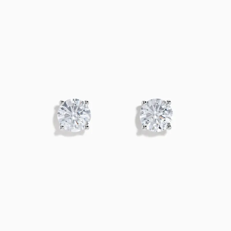 Lab Grown Diamond 3.00ct Stud Earrings in 14K White Gold sold by Effy