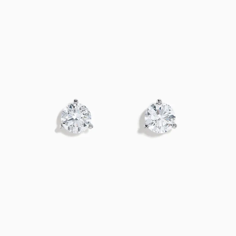 Lab Grown Diamond 2.00ct Stud Earring in 14K White Gold sold by Effy