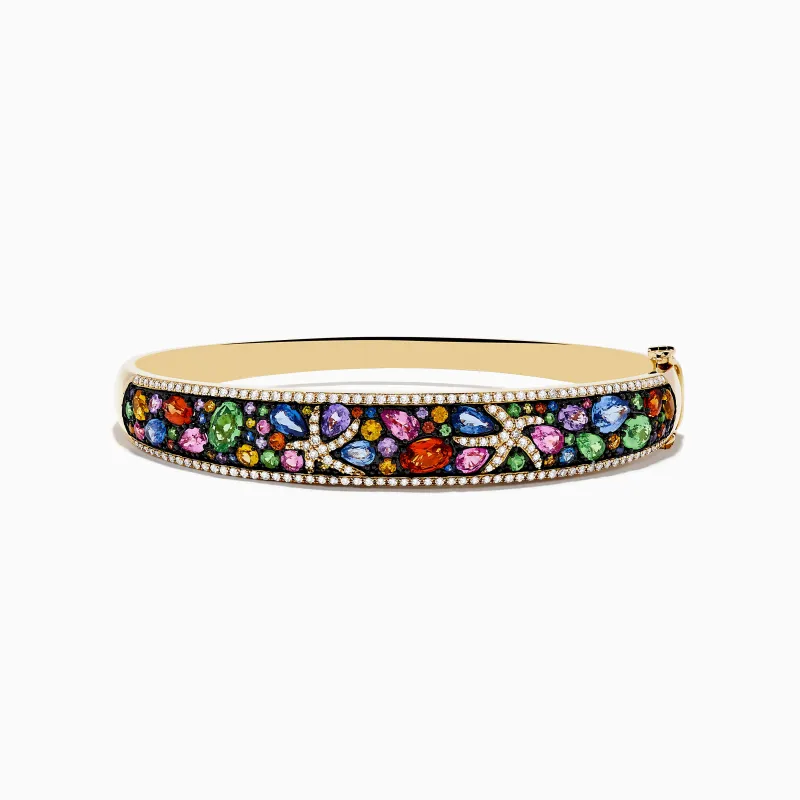 Watercolors 14K Yellow Gold Multi Sapphire and Diamond Starfish Bracelet sold by Effy