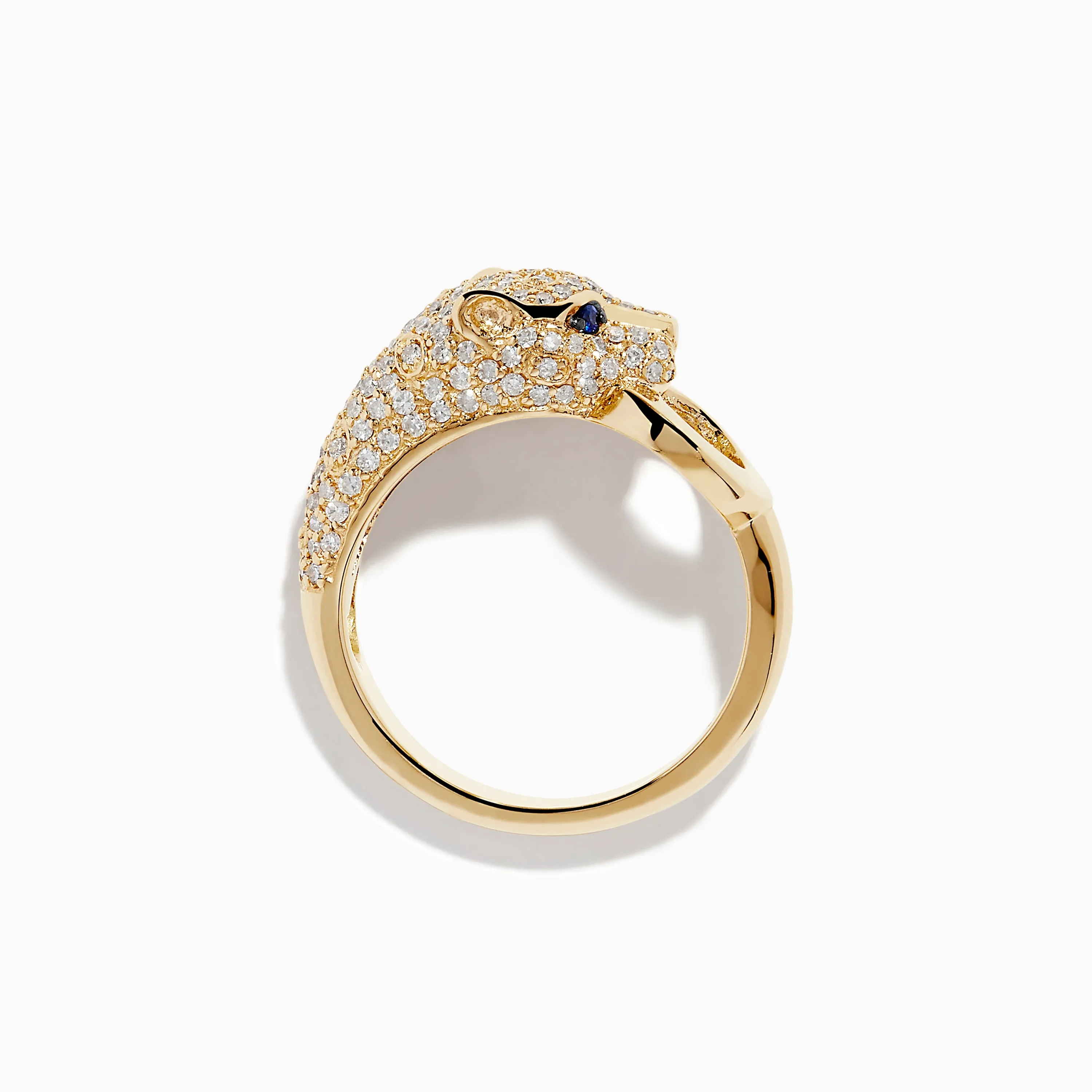 Signature 14K Yellow Gold Sapphire and Diamond Panther Ring sold by Effy product image thumbnail 4