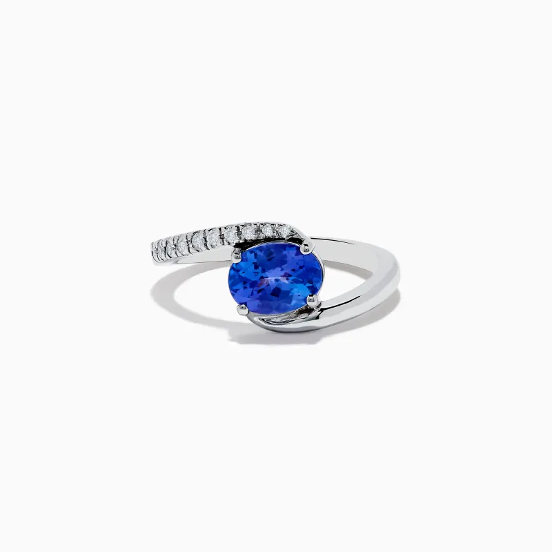 Nahla Siri 14K White Gold Tanzanite and Diamond Ring sold by Effy