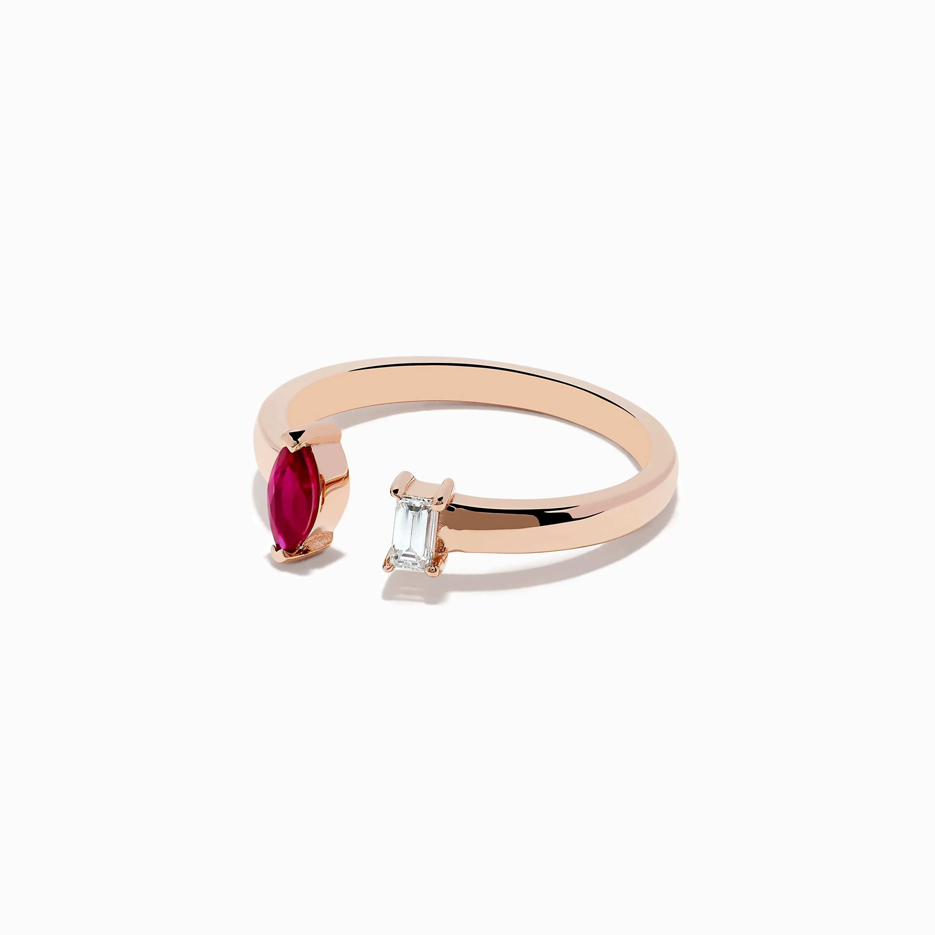 Ruby Royale 14K Rose Gold Ruby and Diamond Toi Et Moi Ring sold by Effy product image thumbnail 2
