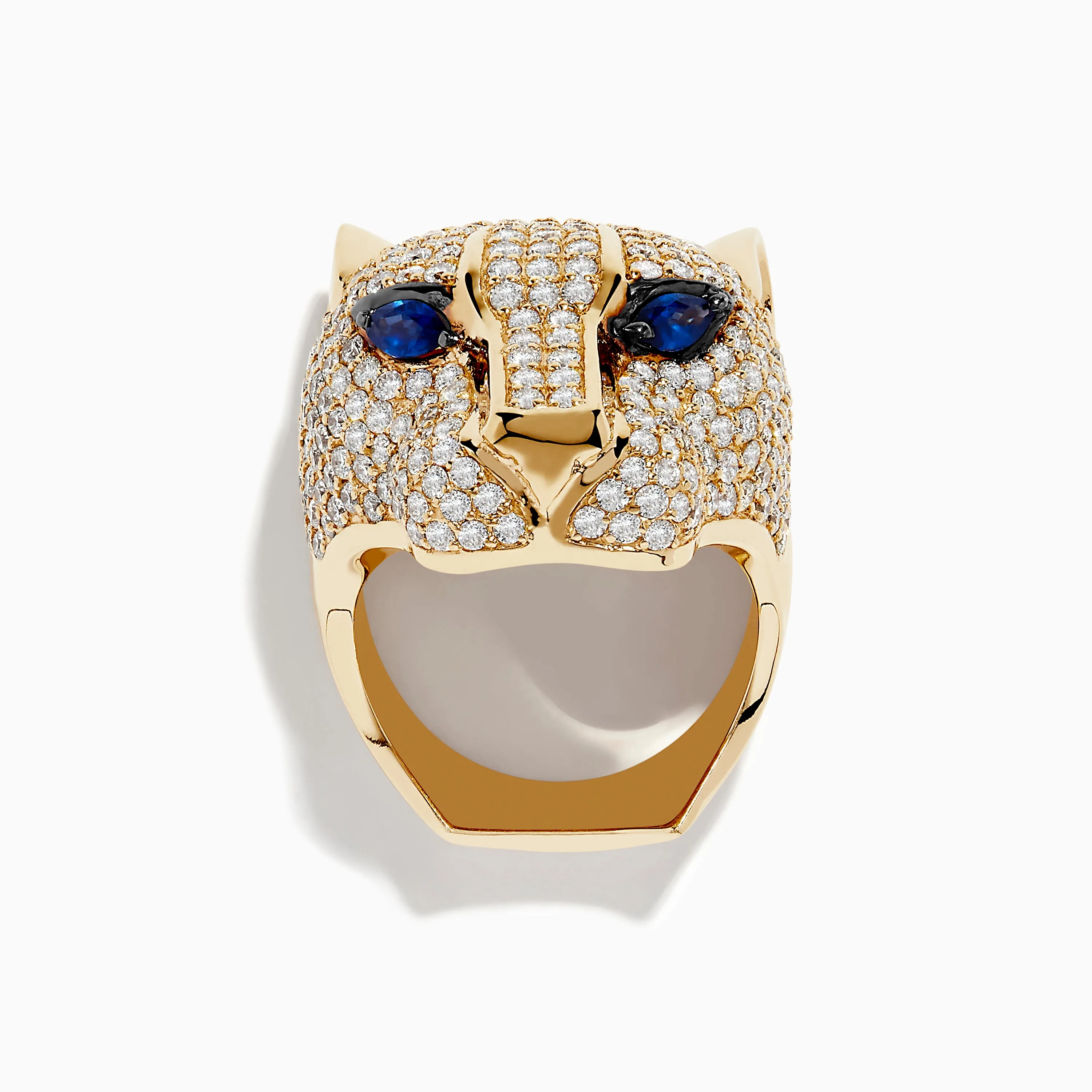 Signature 14K Yellow Gold Sapphire and Diamond Panther Ring sold by Effy product image thumbnail 4