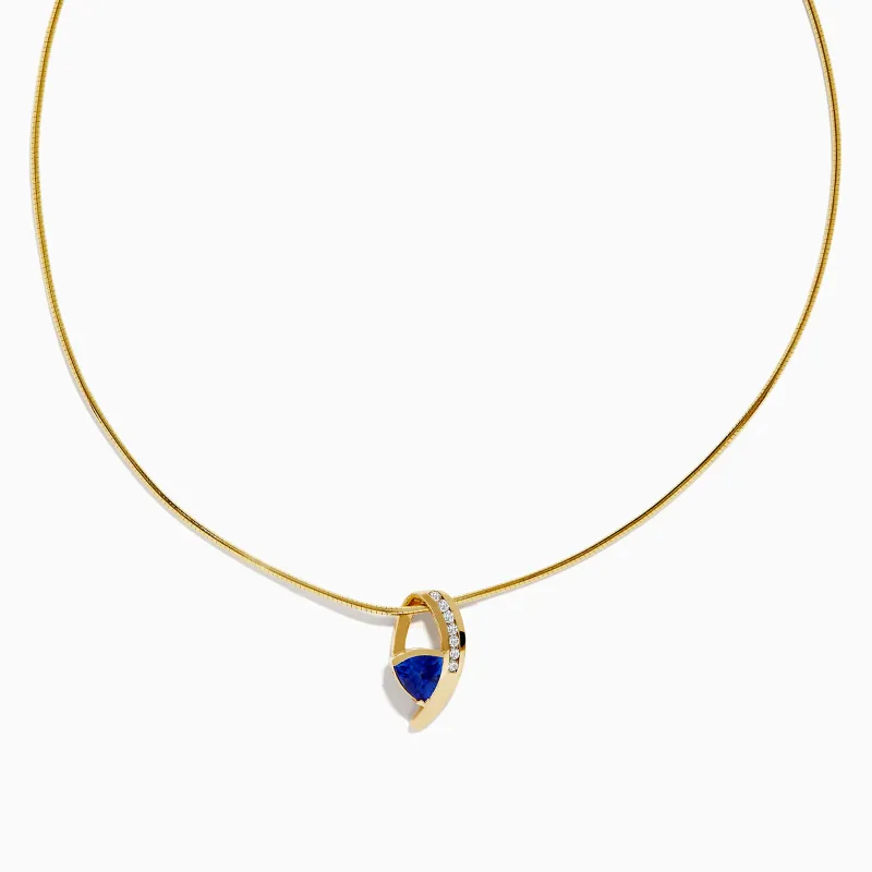 Nahla Siri 14K Yellow Gold Tanzanite and Diamond Necklace sold by Effy