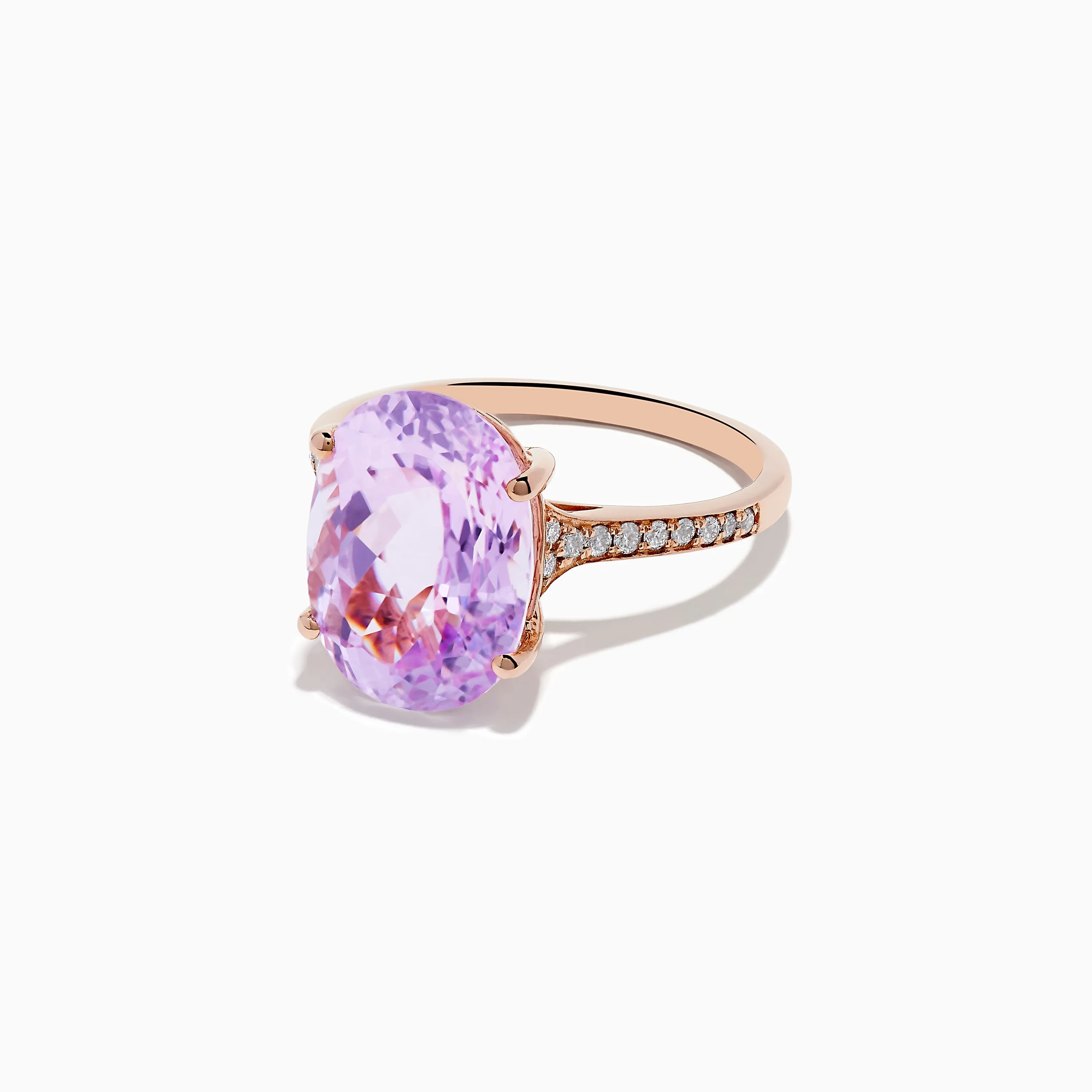 14K Rose Gold Kunzite and Diamond Ring sold by Effy product image thumbnail 2