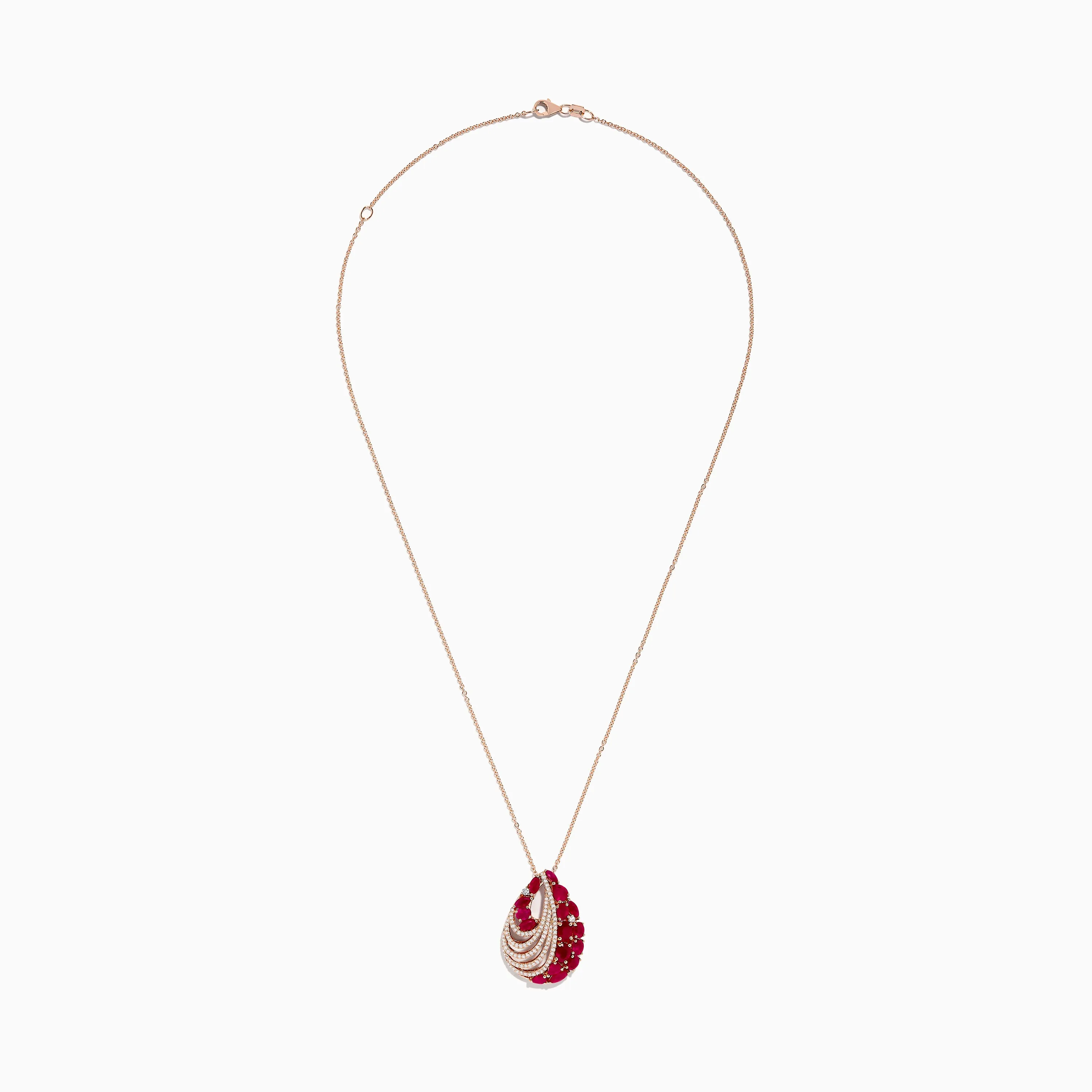 Ruby Royale 14K Rose Gold Ruby and Diamond Pendant 3.79 TCW sold by Effy product image thumbnail 2