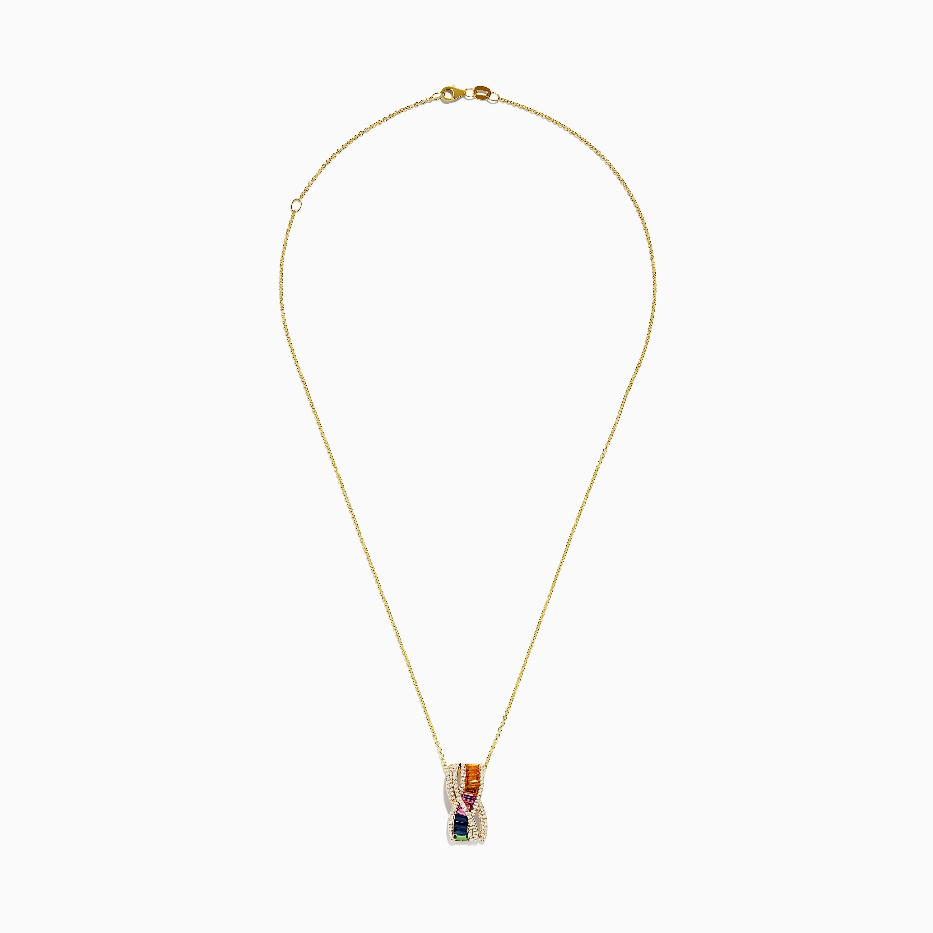 Watercolors 14K Yellow Gold Multi Sapphire Pendant sold by Effy product image thumbnail 2