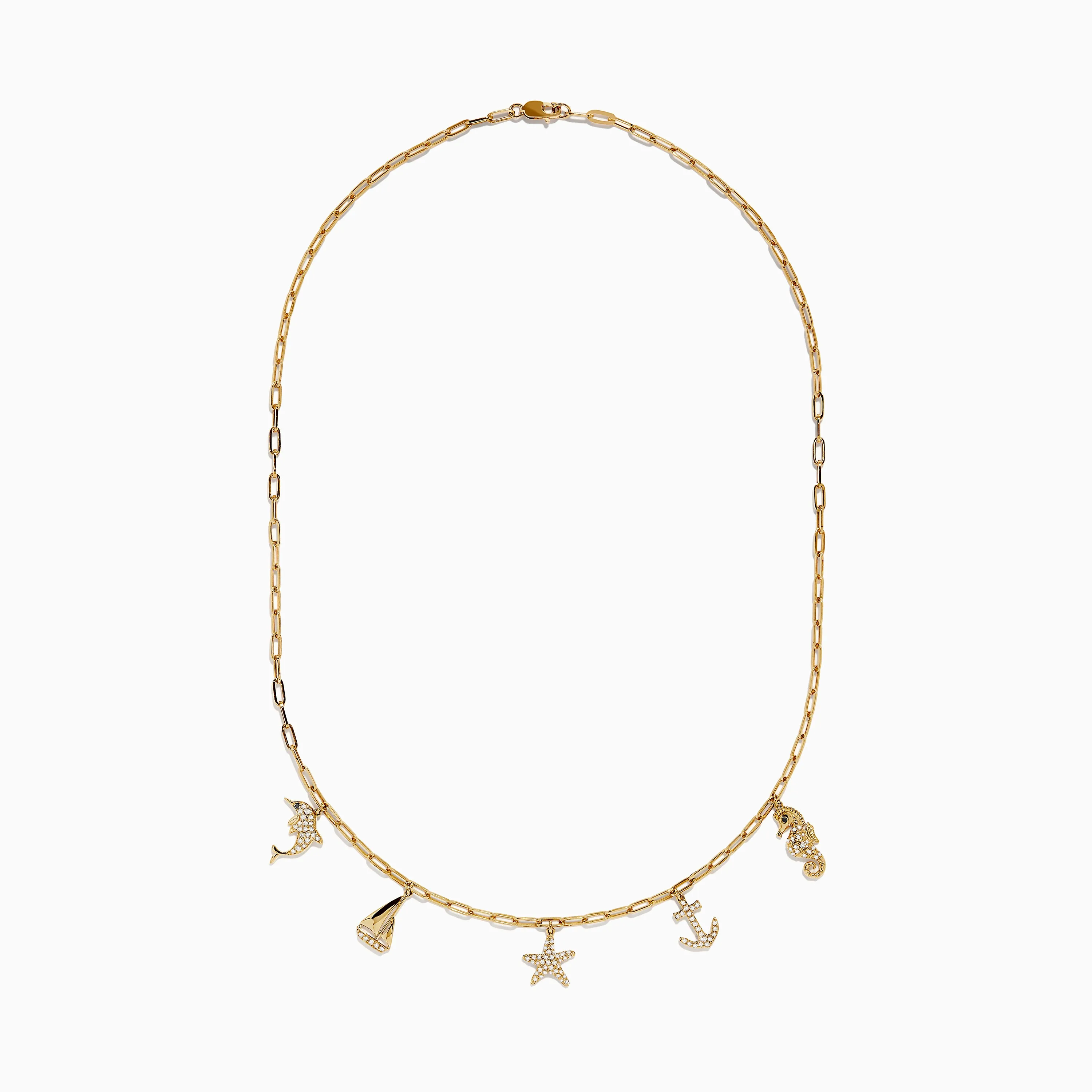 Seaside 14K Yellow Gold Diamond Charm Necklace sold by Effy product image thumbnail 2