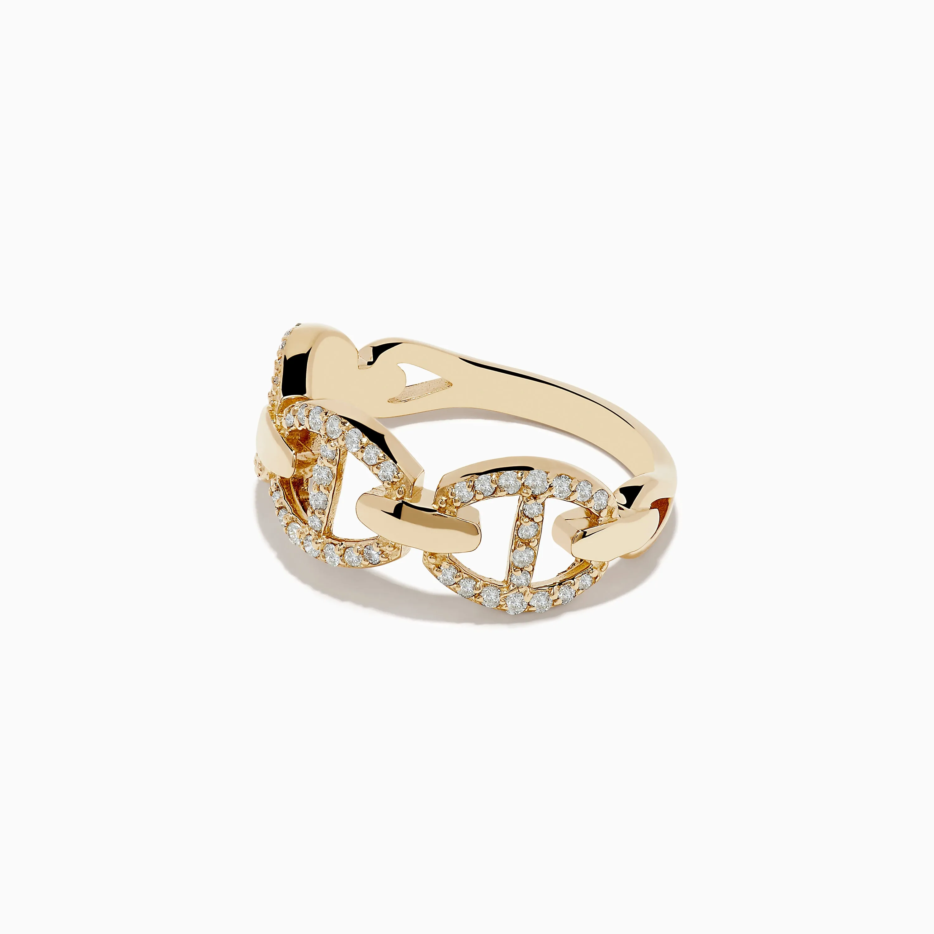 D'oro 14K Yellow Gold Diamond Anchor Chain Band sold by Effy product image thumbnail 2