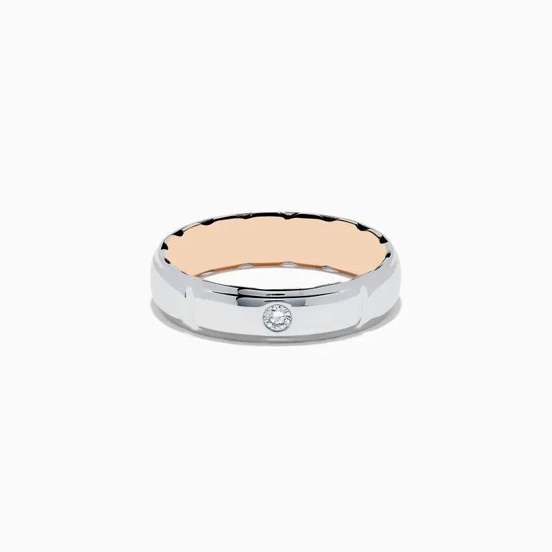 Men's 14K Two-Tone Gold Diamond Ring sold by Effy