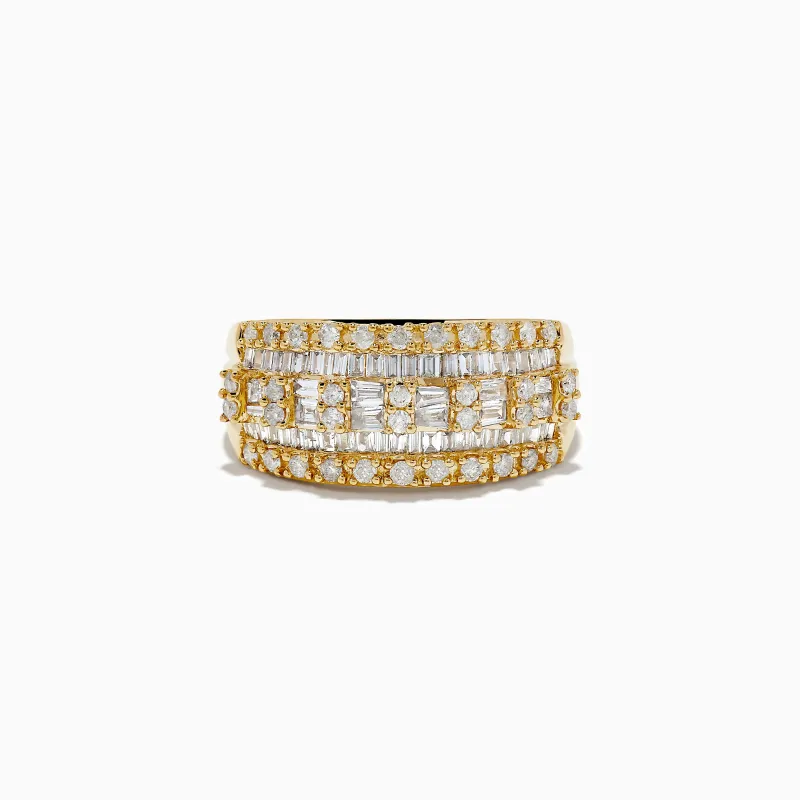 D'Oro 14K Yellow Gold Diamond Ring 0.98 TCW sold by Effy