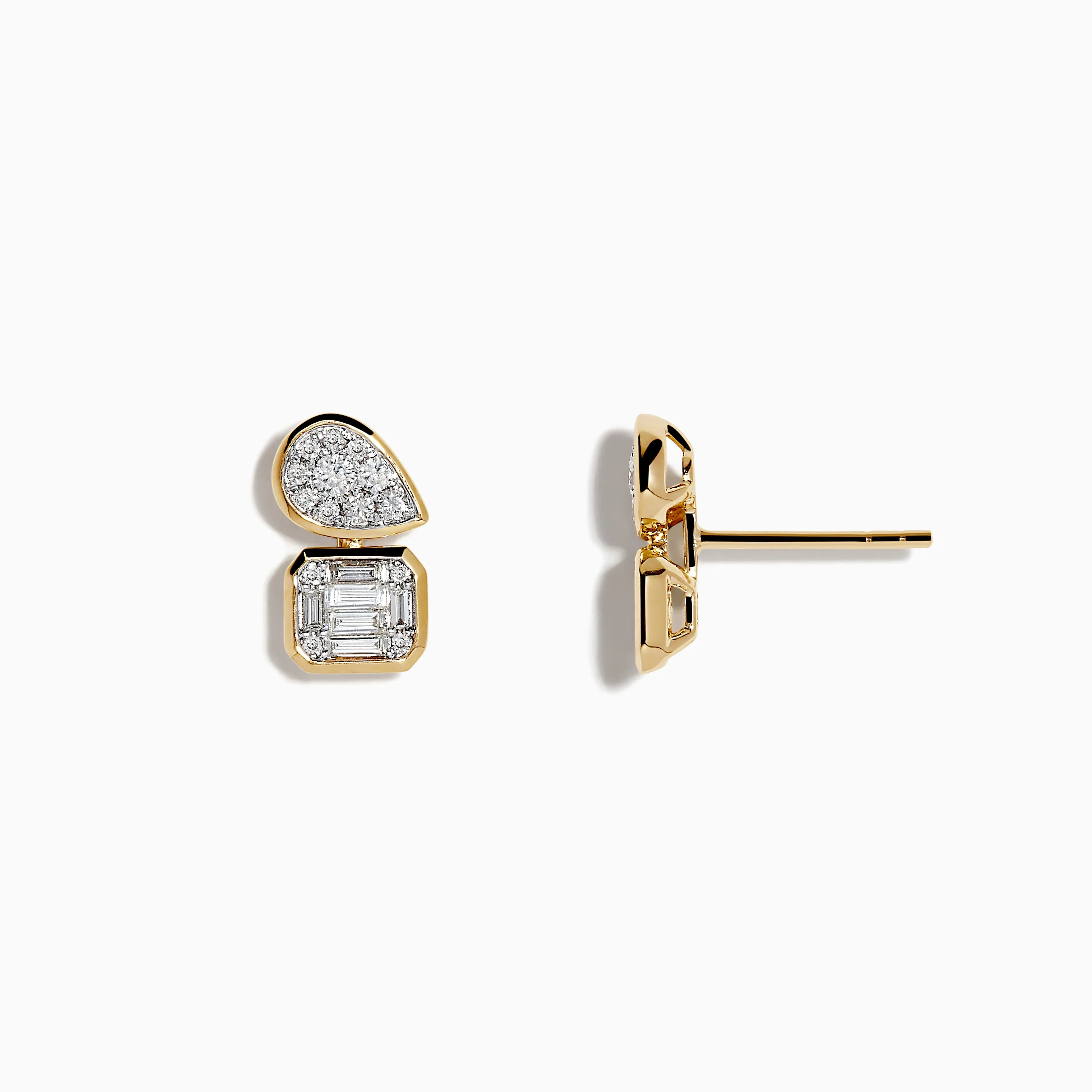 D'oro 14K Yellow Gold Toi Et Moi Diamond Stud Earrings 0.52 TCW sold by Effy product image thumbnail 2