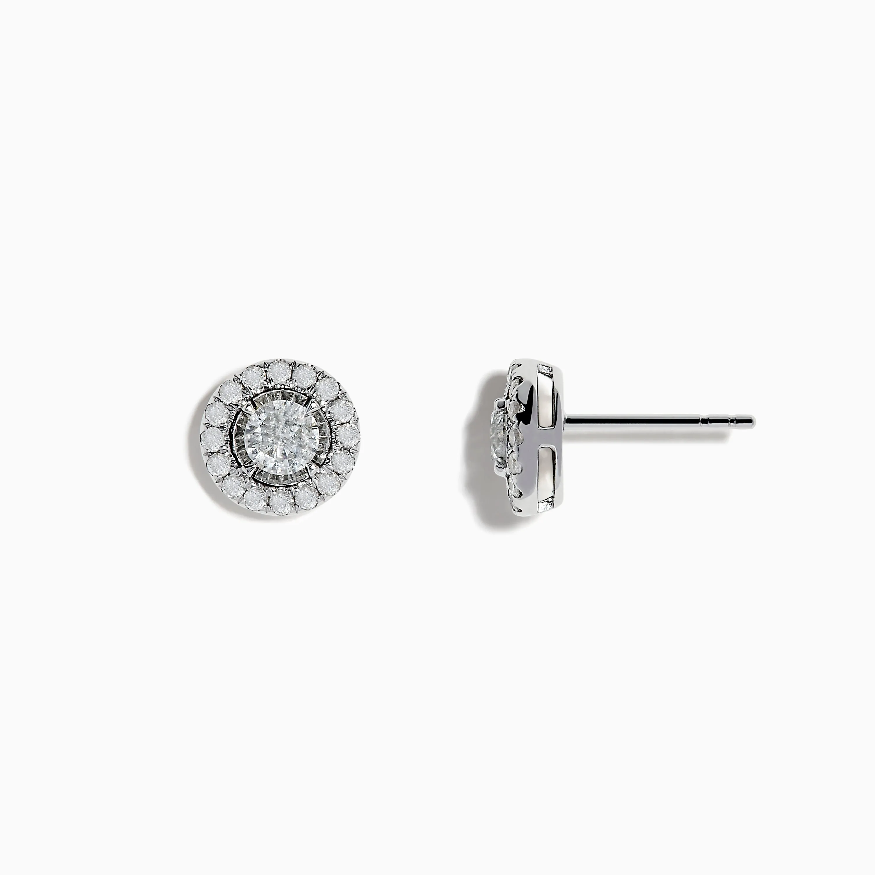 Pave Classica 14K White Gold Diamond Earrings sold by Effy product image thumbnail 2