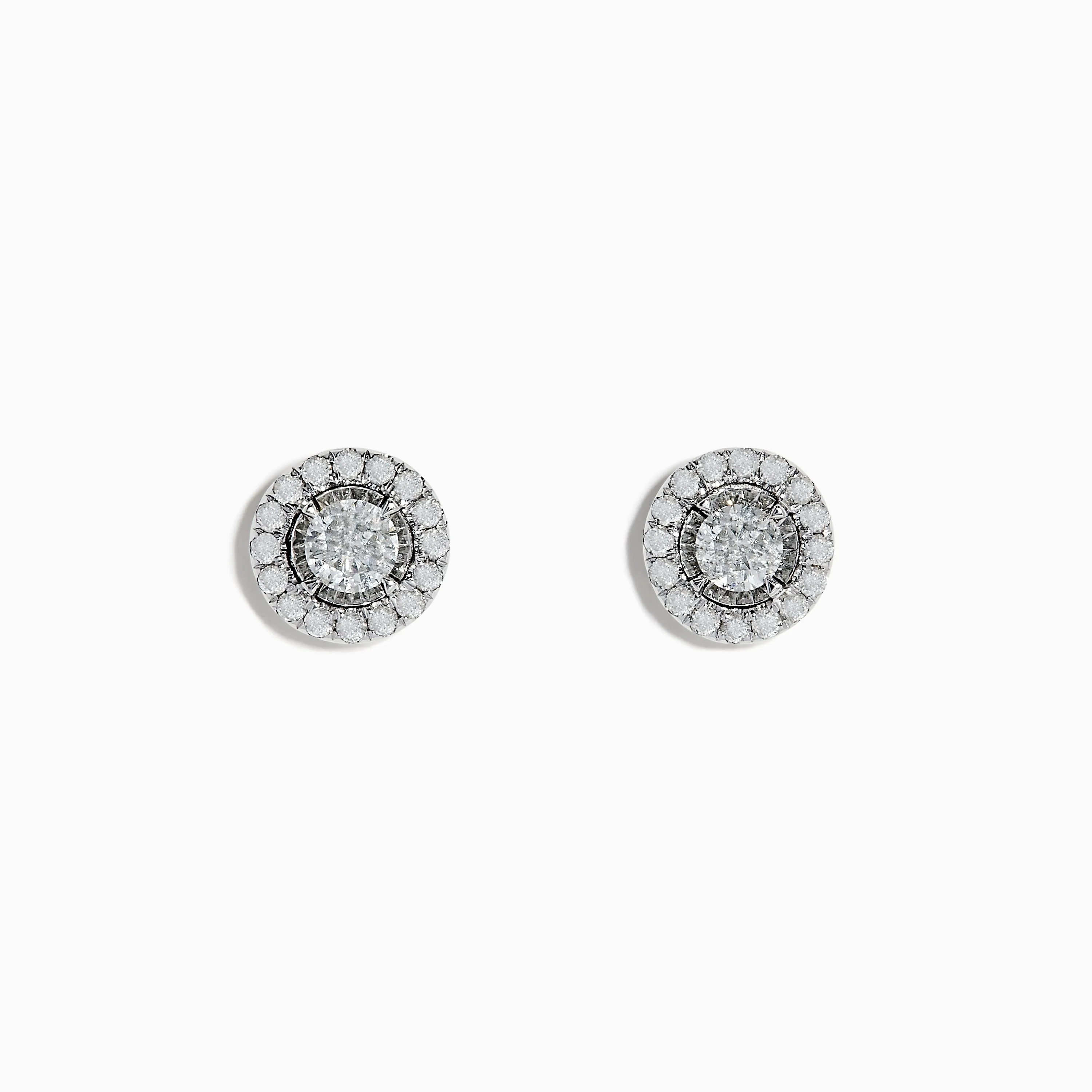 Pave Classica 14K White Gold Diamond Earrings sold by Effy