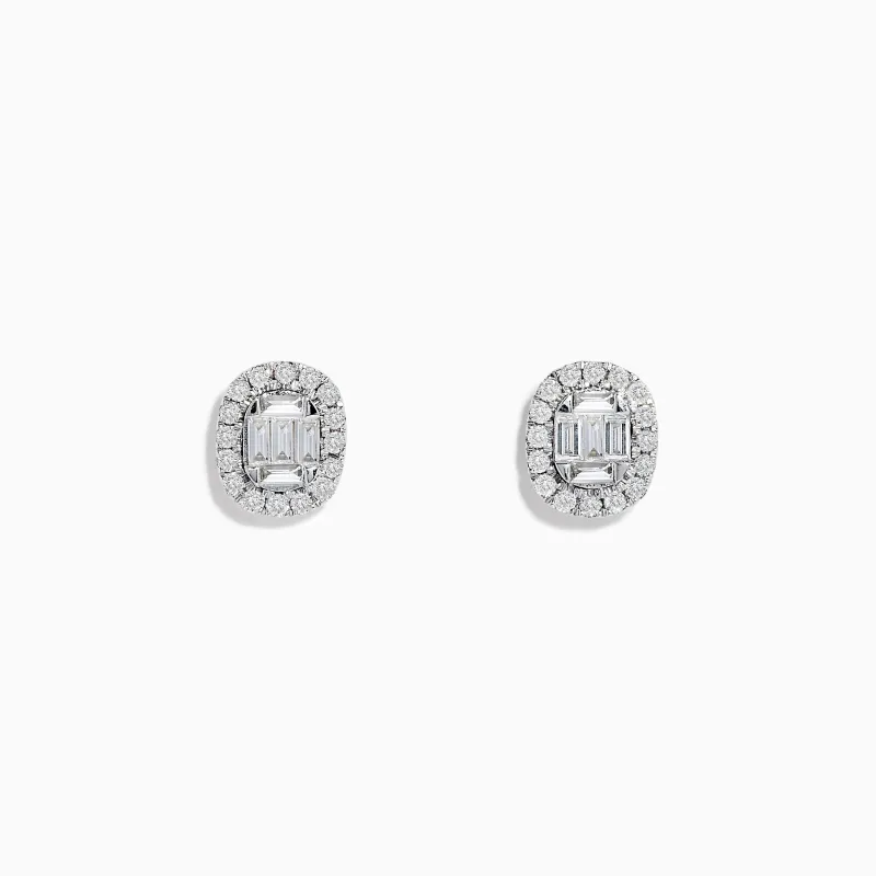 Classique 14K White Gold Diamond Stud Earrings 0.59 TCW sold by Effy