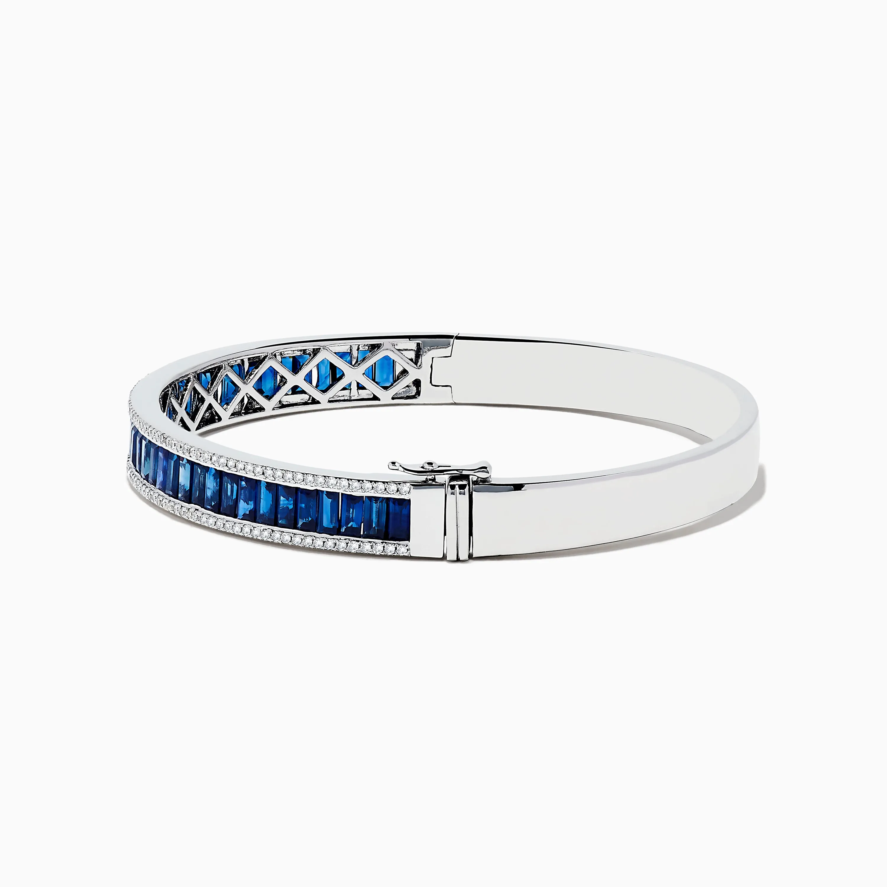 Royale Bleu 14K White Gold Blue Sapphire and Diamond Bangle sold by Effy product image thumbnail 2
