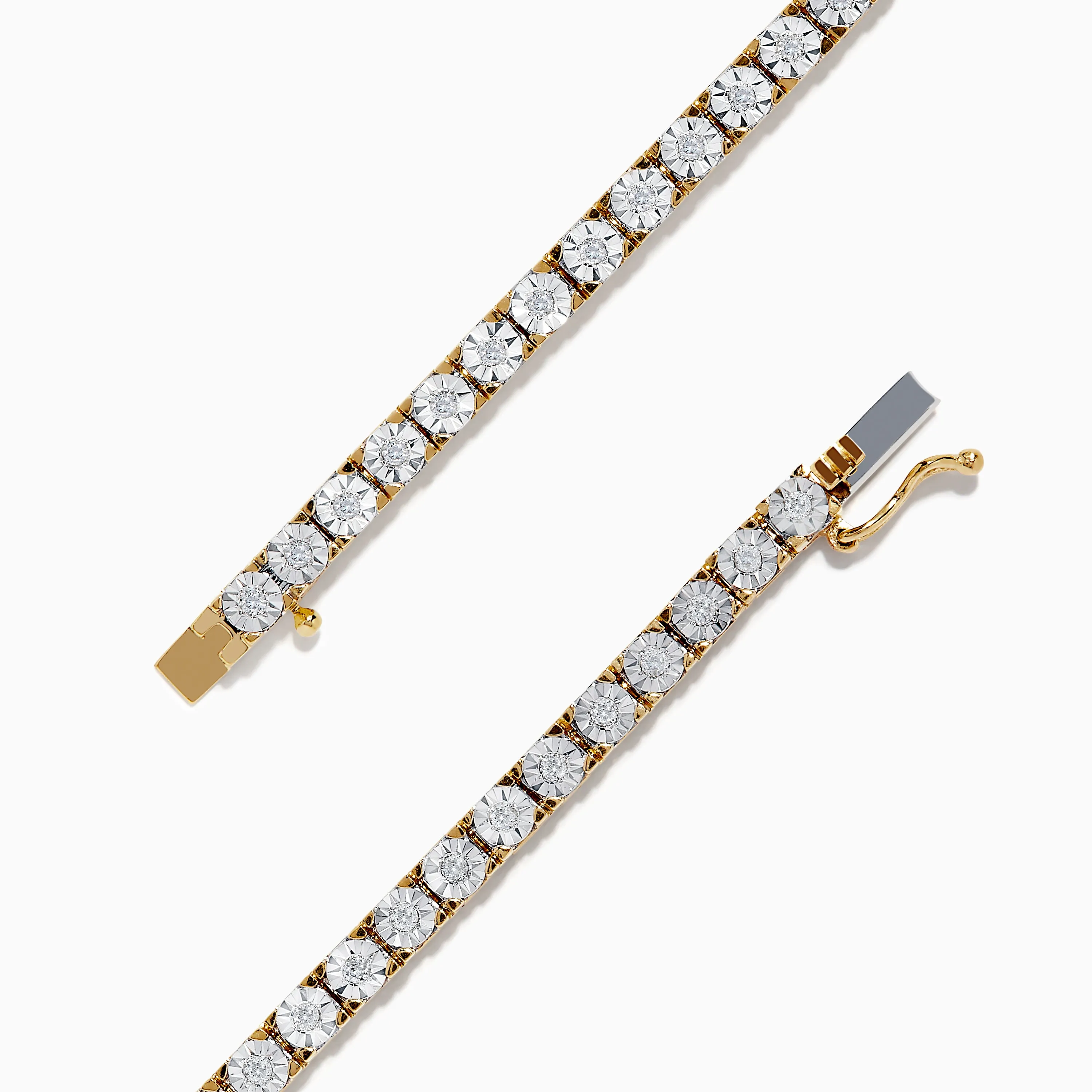 Pave Classica 14K Two-Tone Gold Diamond Tennis Bracelet 0.51 TCW sold by Effy product image thumbnail 2