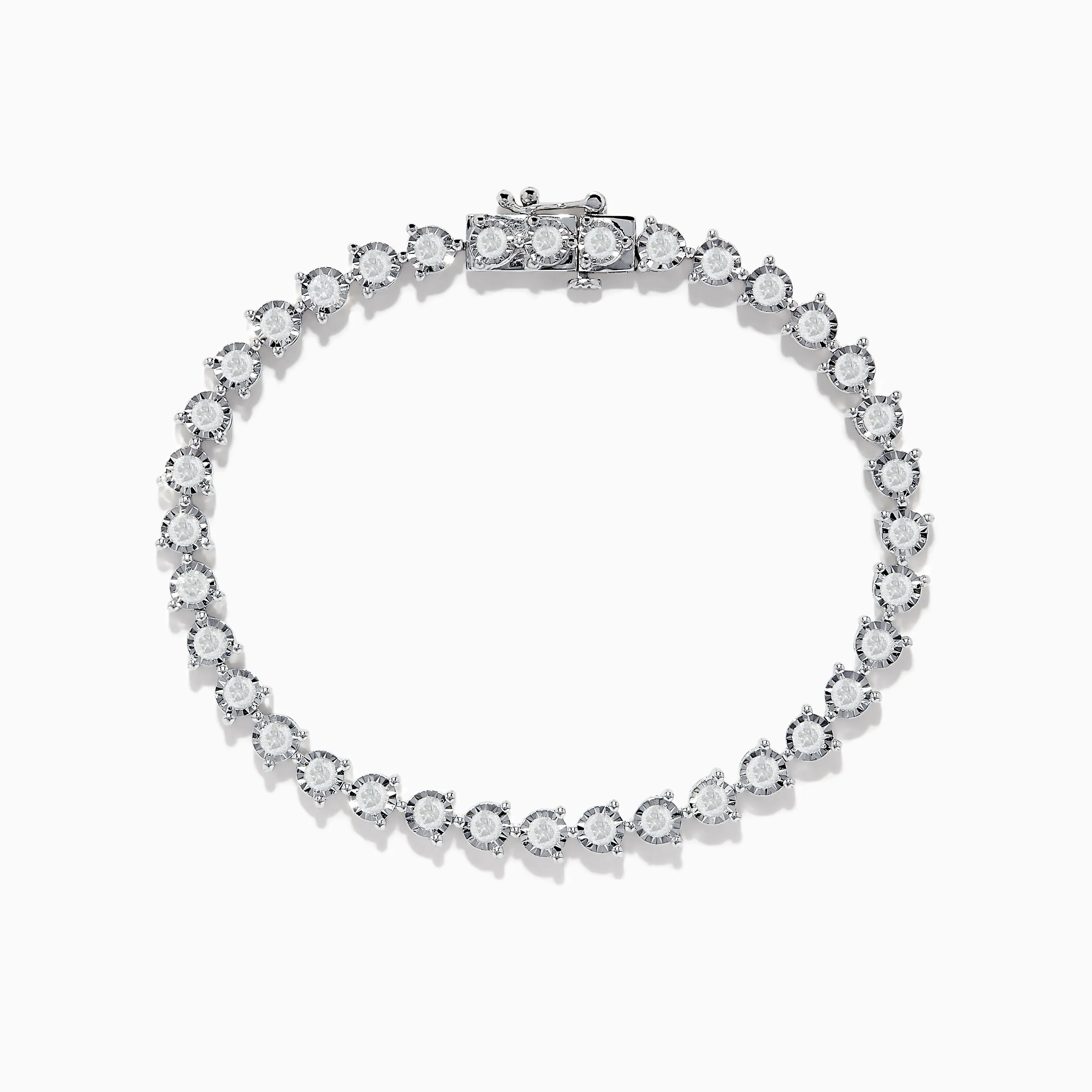Pave Classica 14K White Gold Diamond Bracelet sold by Effy