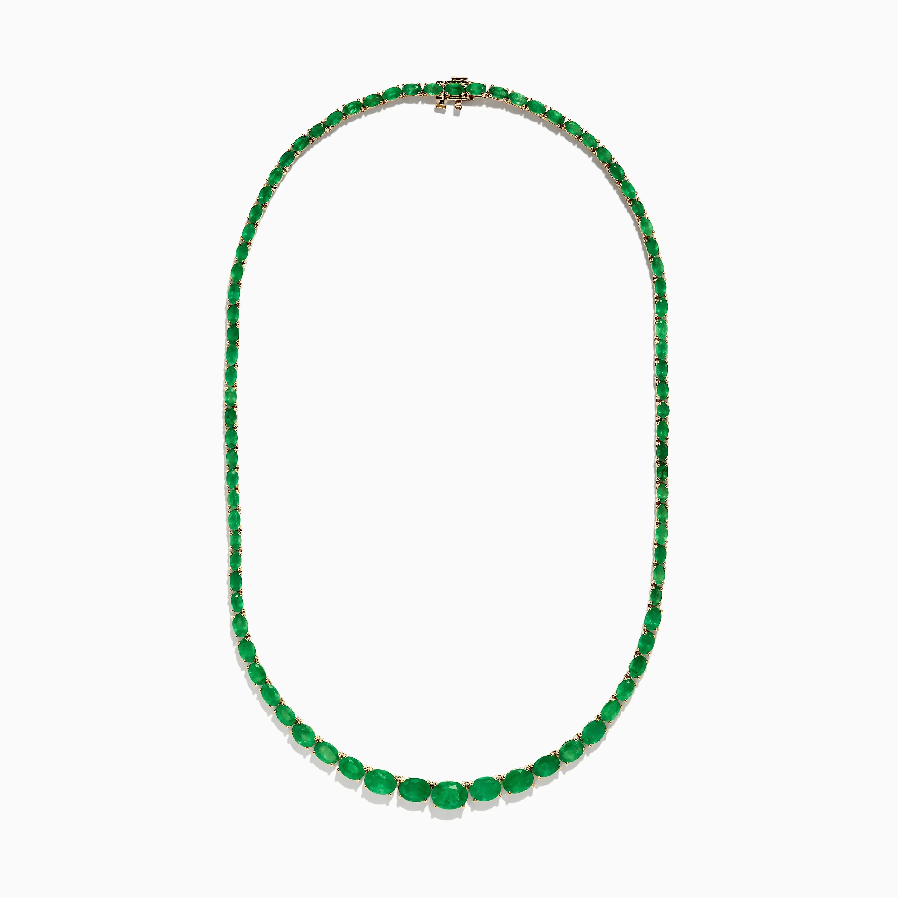 Brasillica 14K Yellow Gold Emerald Graduated Eternity Necklace sold by Effy product image thumbnail 2
