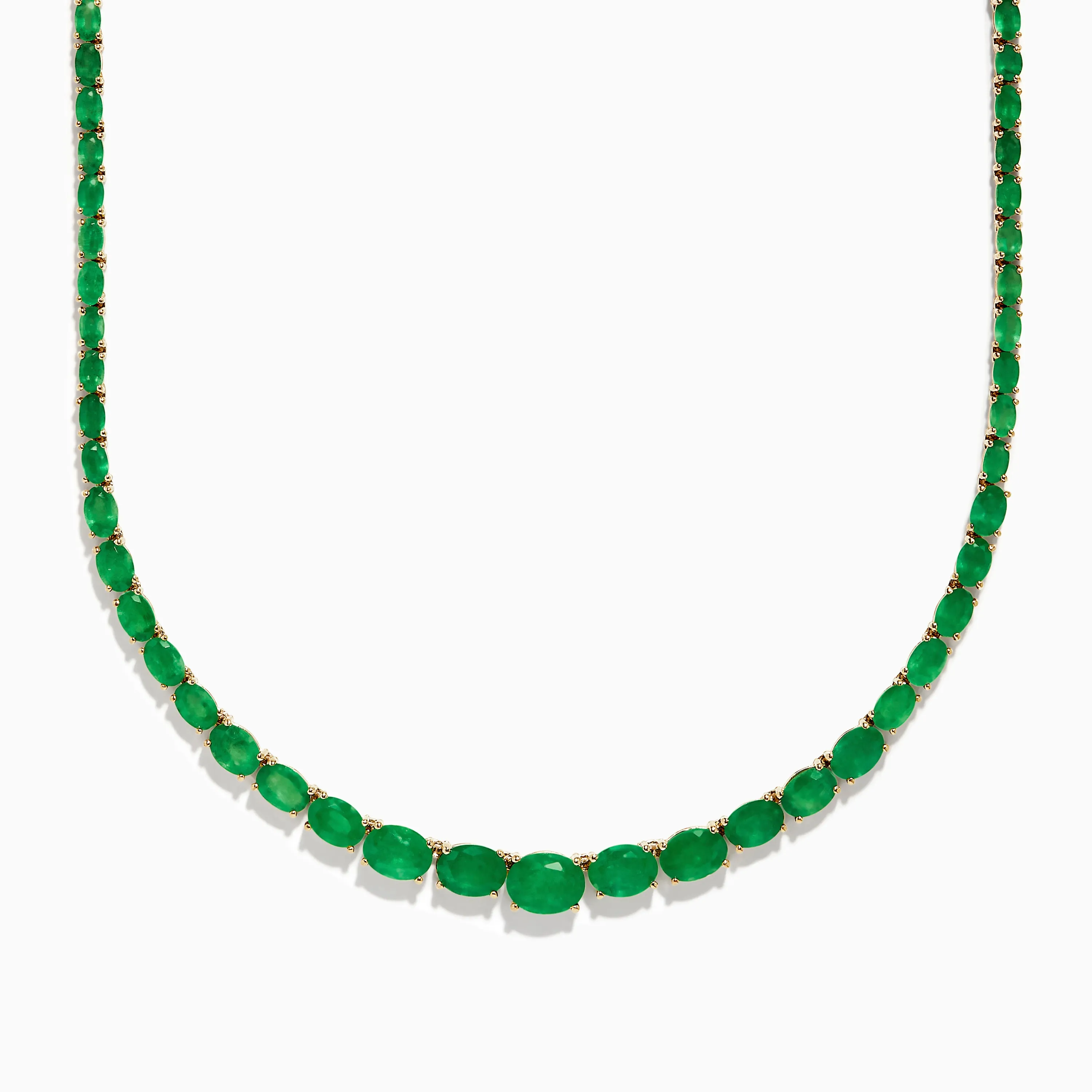 Brasillica 14K Yellow Gold Emerald Graduated Eternity Necklace sold by Effy