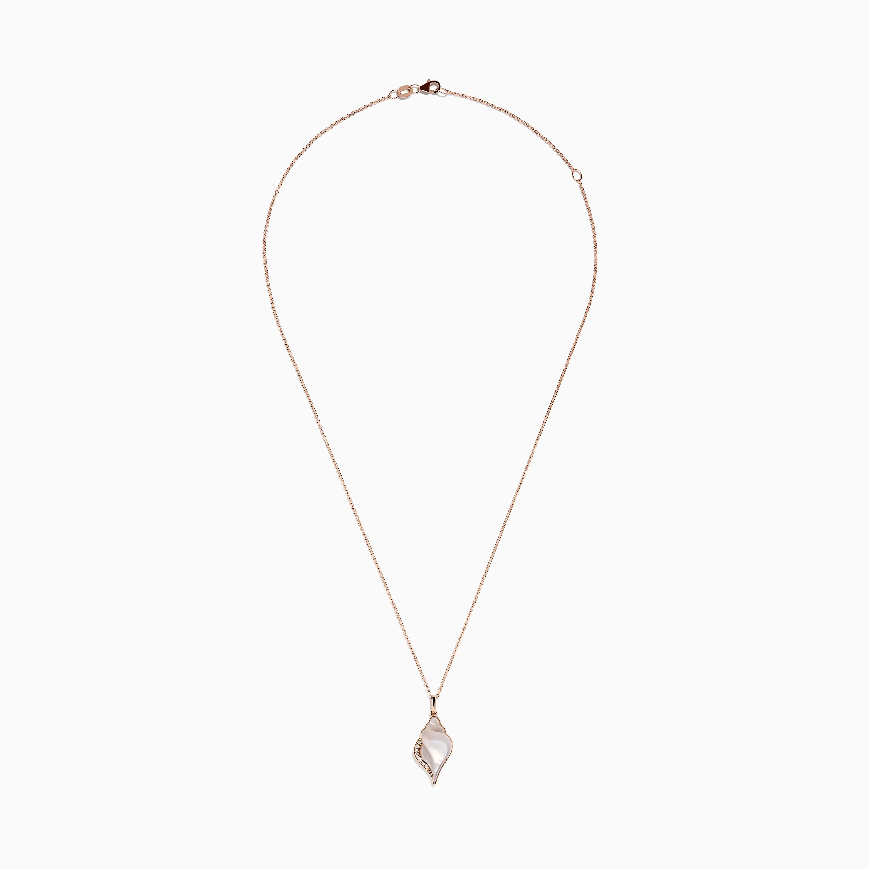 Seaside 14K Rose Gold Quartz Crystal, Mother of Pearl, Diamond Pendant sold by Effy product image thumbnail 2