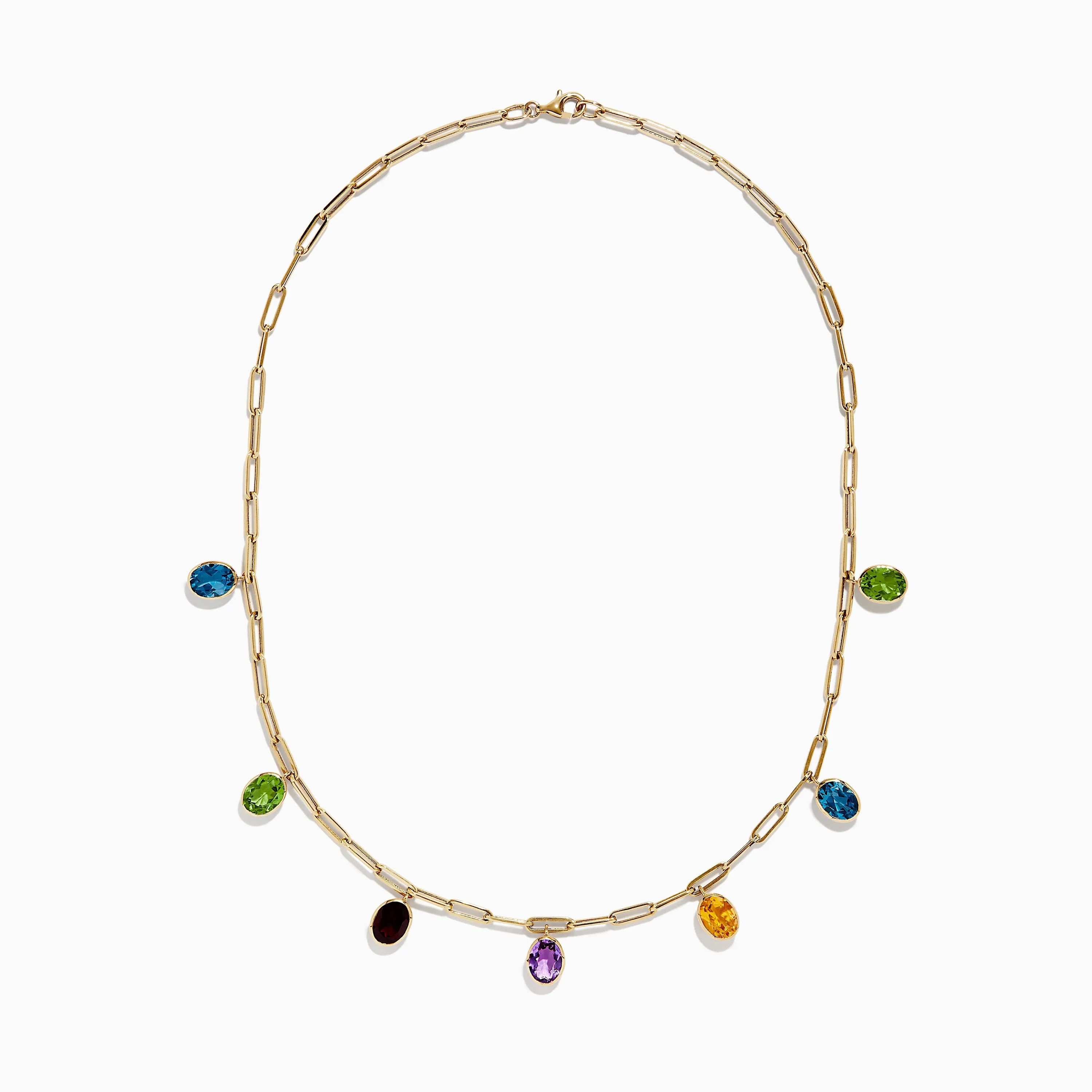 Mosaic 14K Yellow Gold Multi Gemstone Charm Necklace sold by Effy product image thumbnail 2