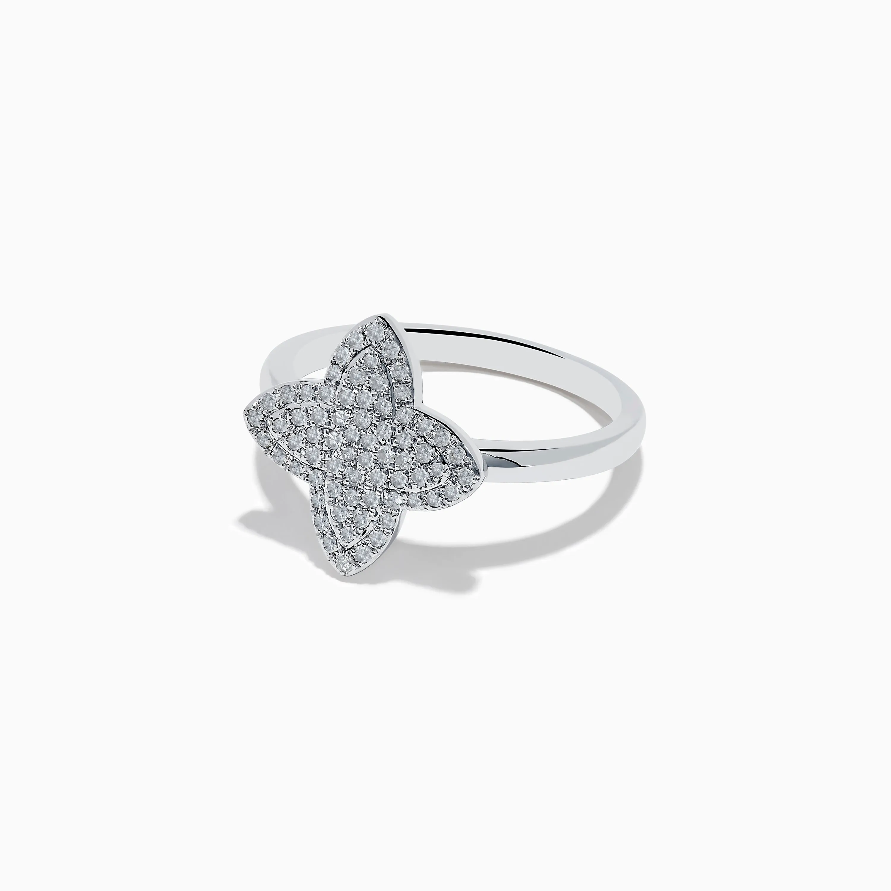 Novelty 14K White Gold Diamond Clover Ring sold by Effy product image thumbnail 2