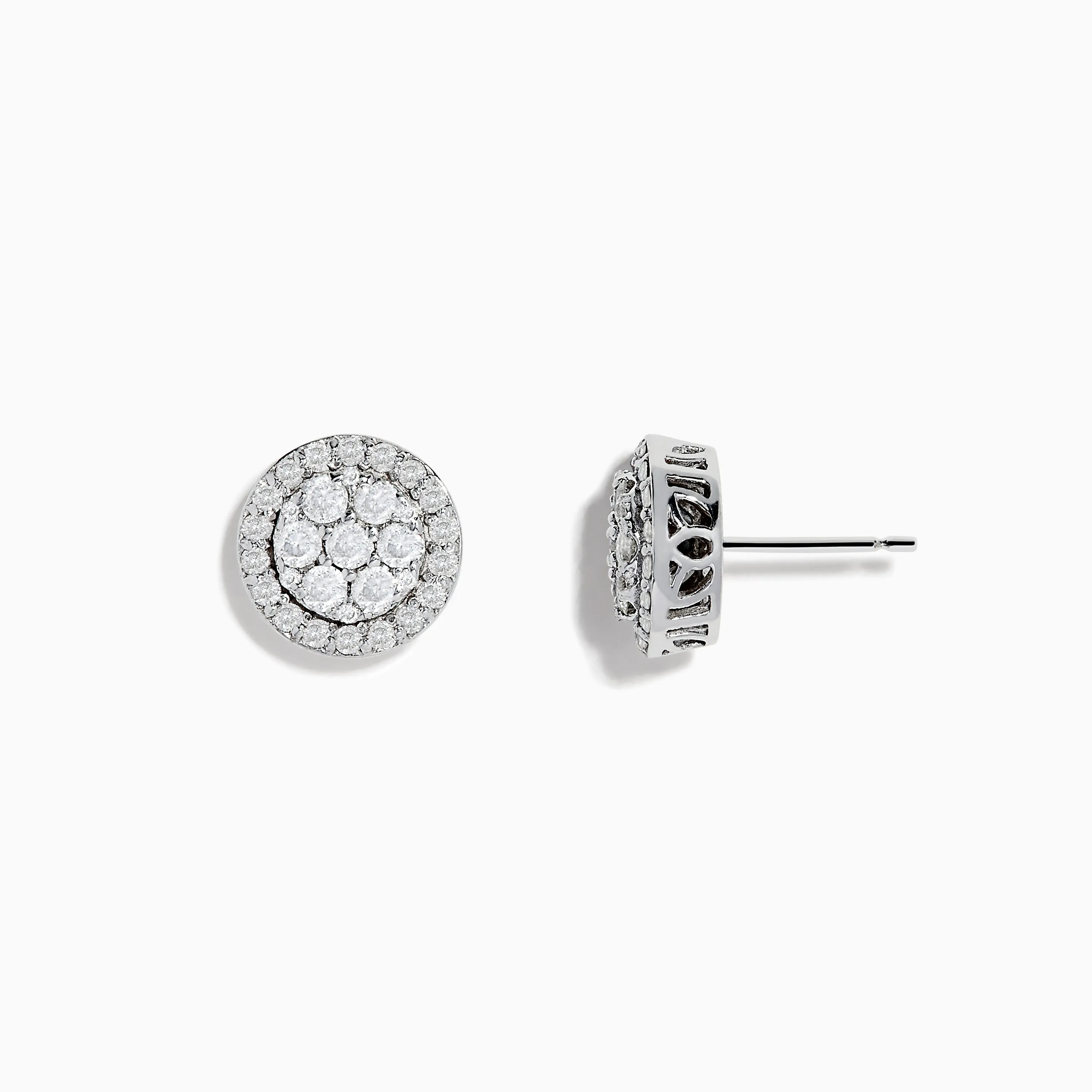 Bouquet 14K White Diamond Cluster Stud Earrings 0.95TCW sold by Effy product image thumbnail 2