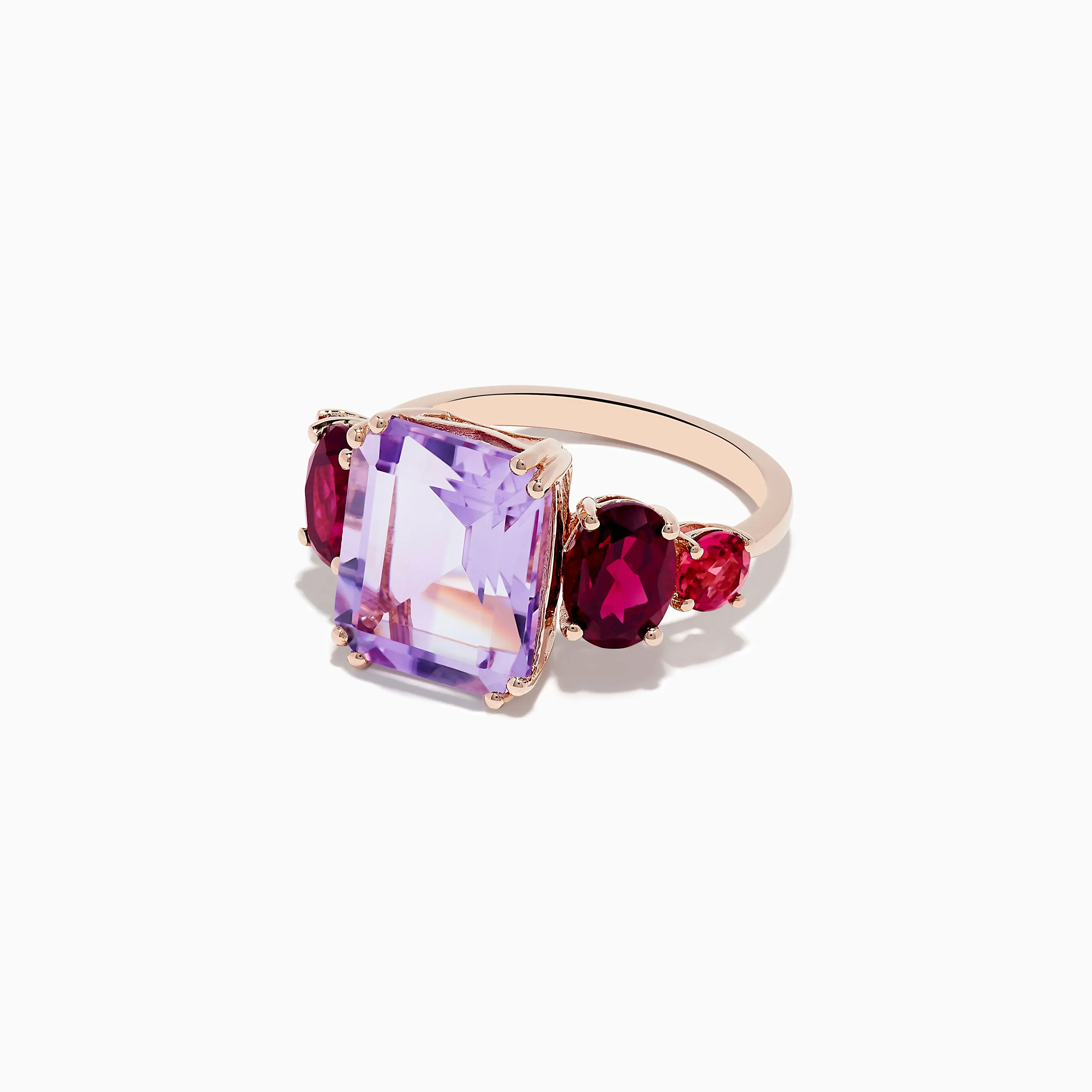 14K Rose Gold Amethyst, Rhodolite and Pink Tourmaline Ring sold by Effy product image thumbnail 2