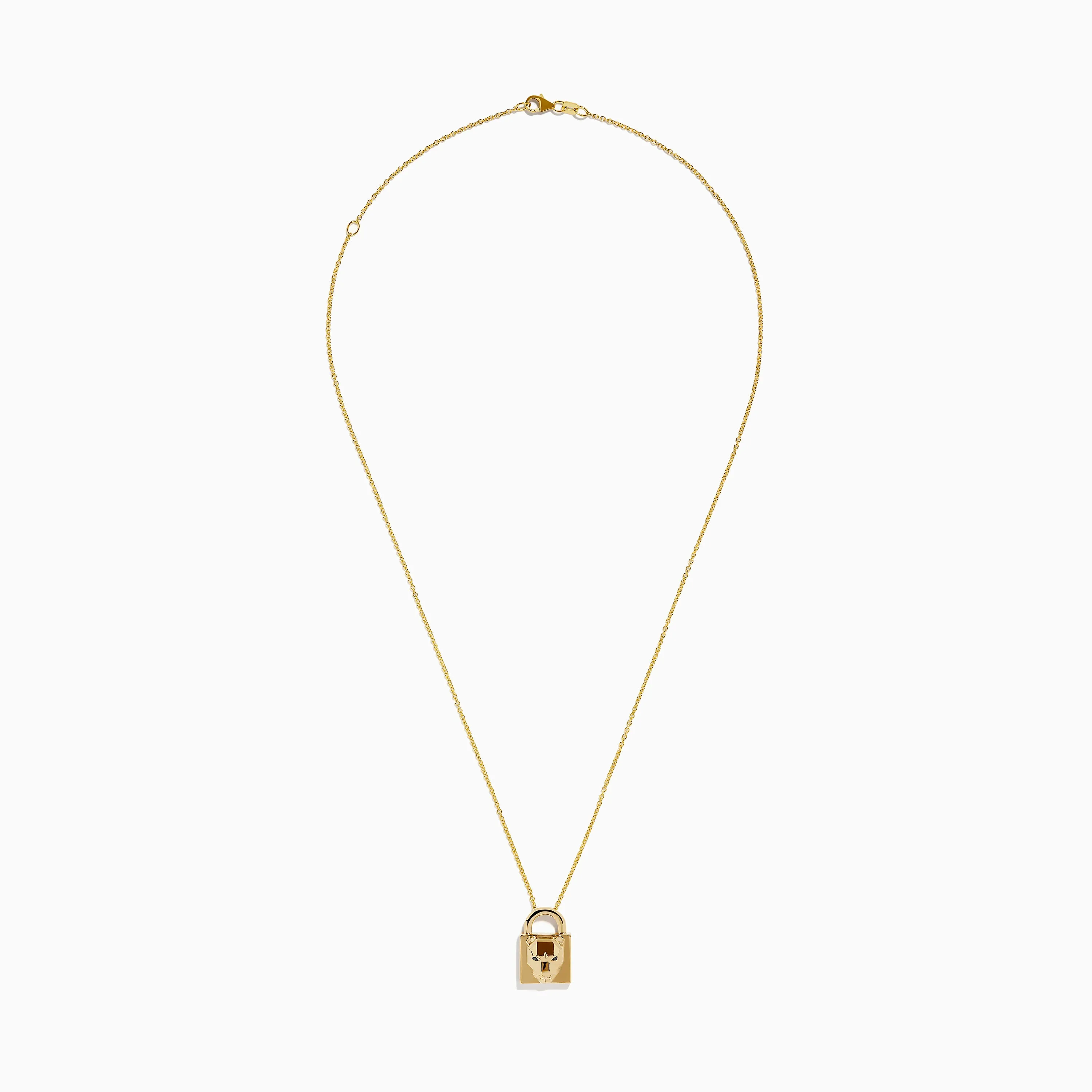 Signature 14K Yellow Gold Black Diamond Lock Pendant sold by Effy product image thumbnail 2