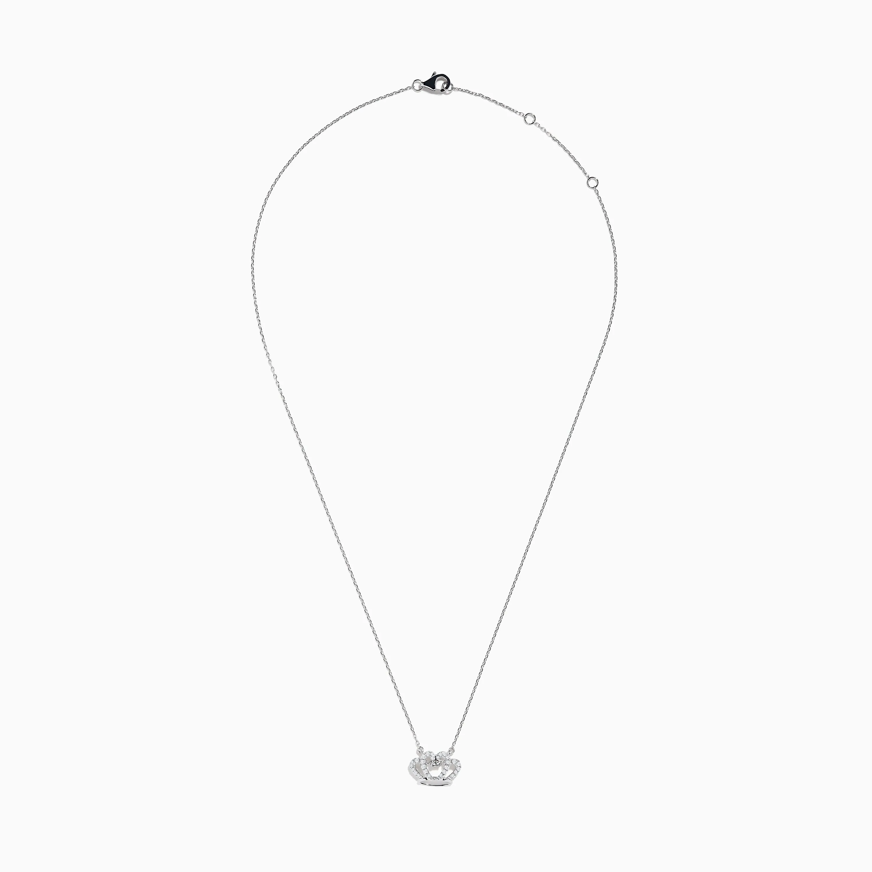 Novelty 14K White Gold Diamond Crown Necklace sold by Effy product image thumbnail 2