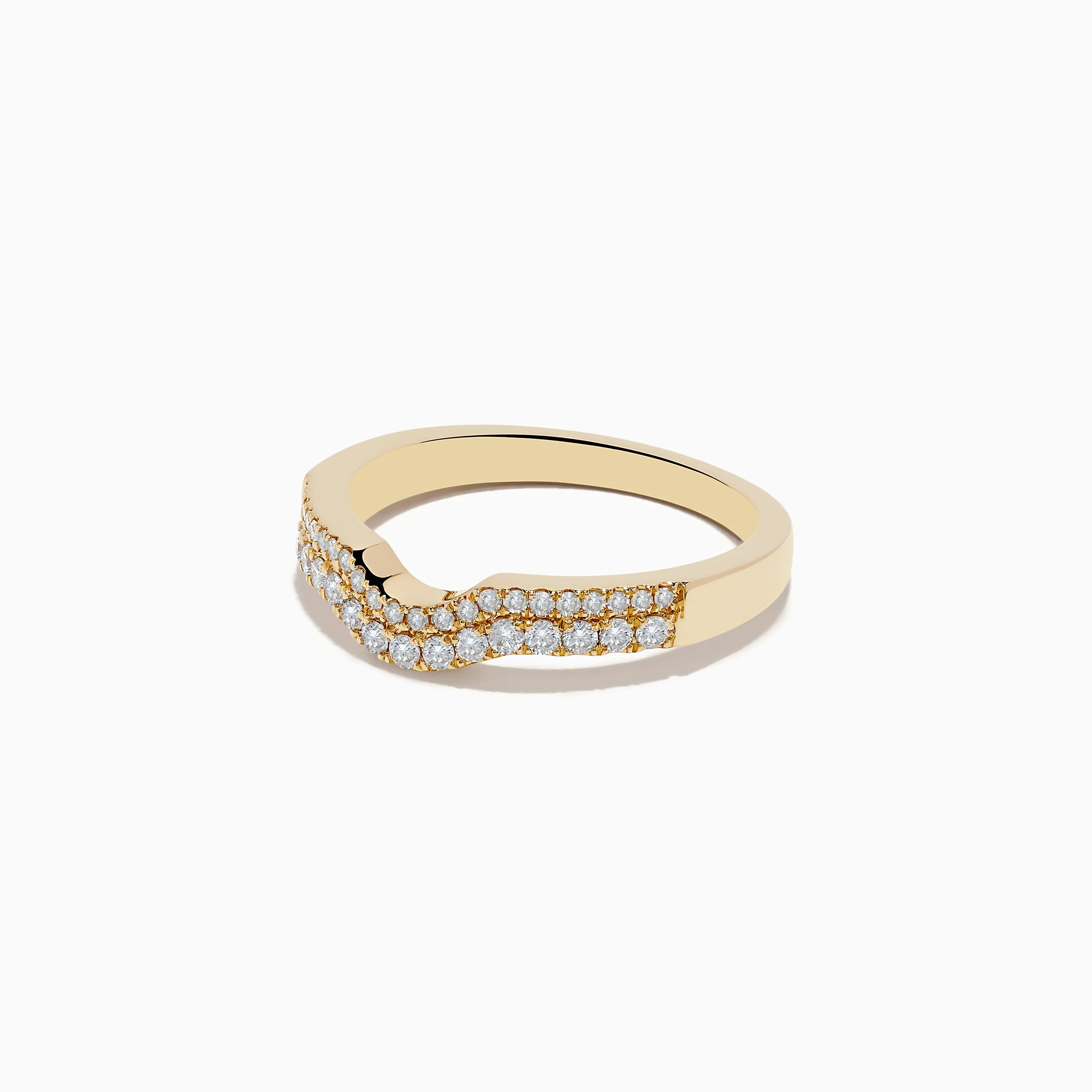 D'oro 14K Yellow Gold Curved Diamond Band 0.32 TCW sold by Effy product image thumbnail 2