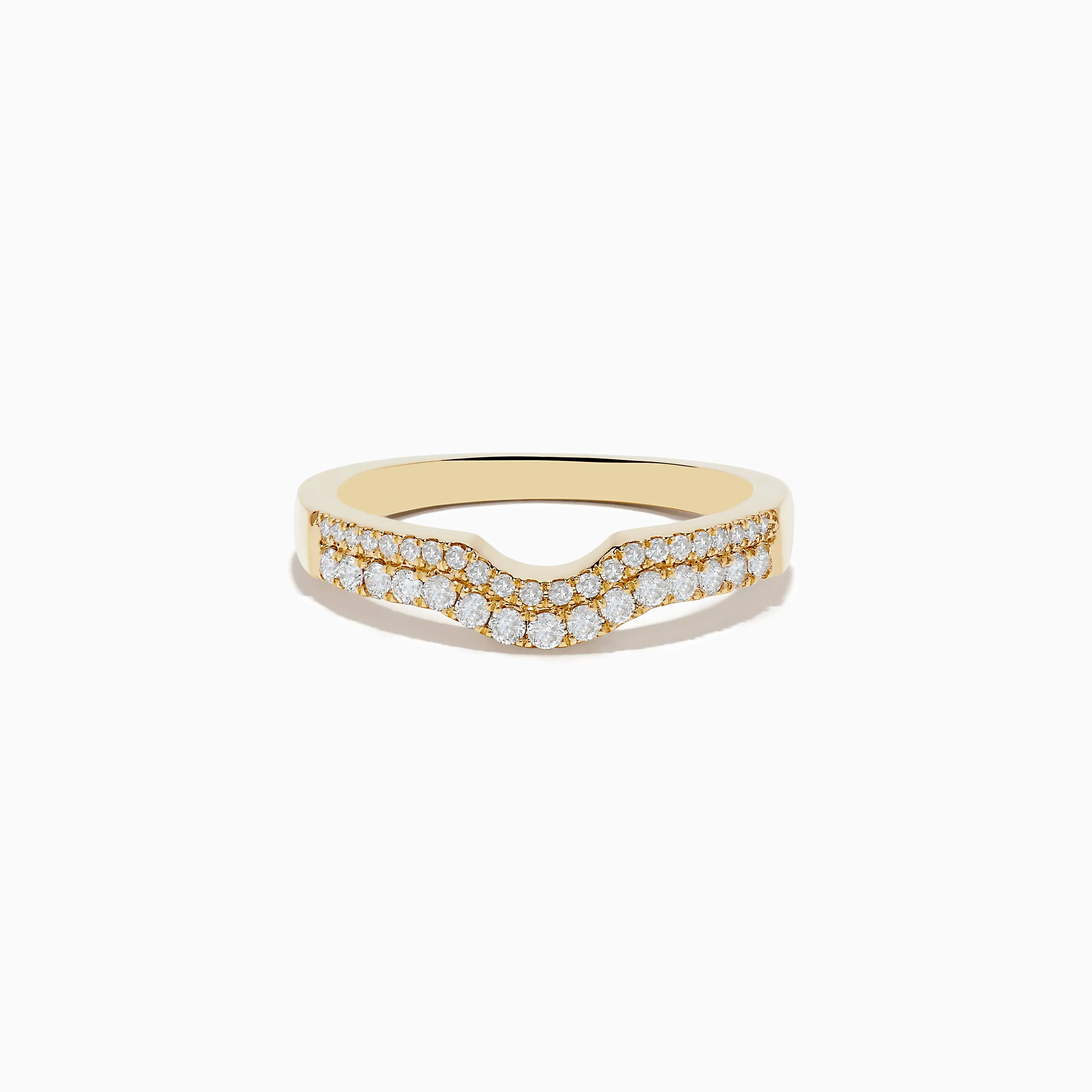 D'oro 14K Yellow Gold Curved Diamond Band 0.32 TCW sold by Effy