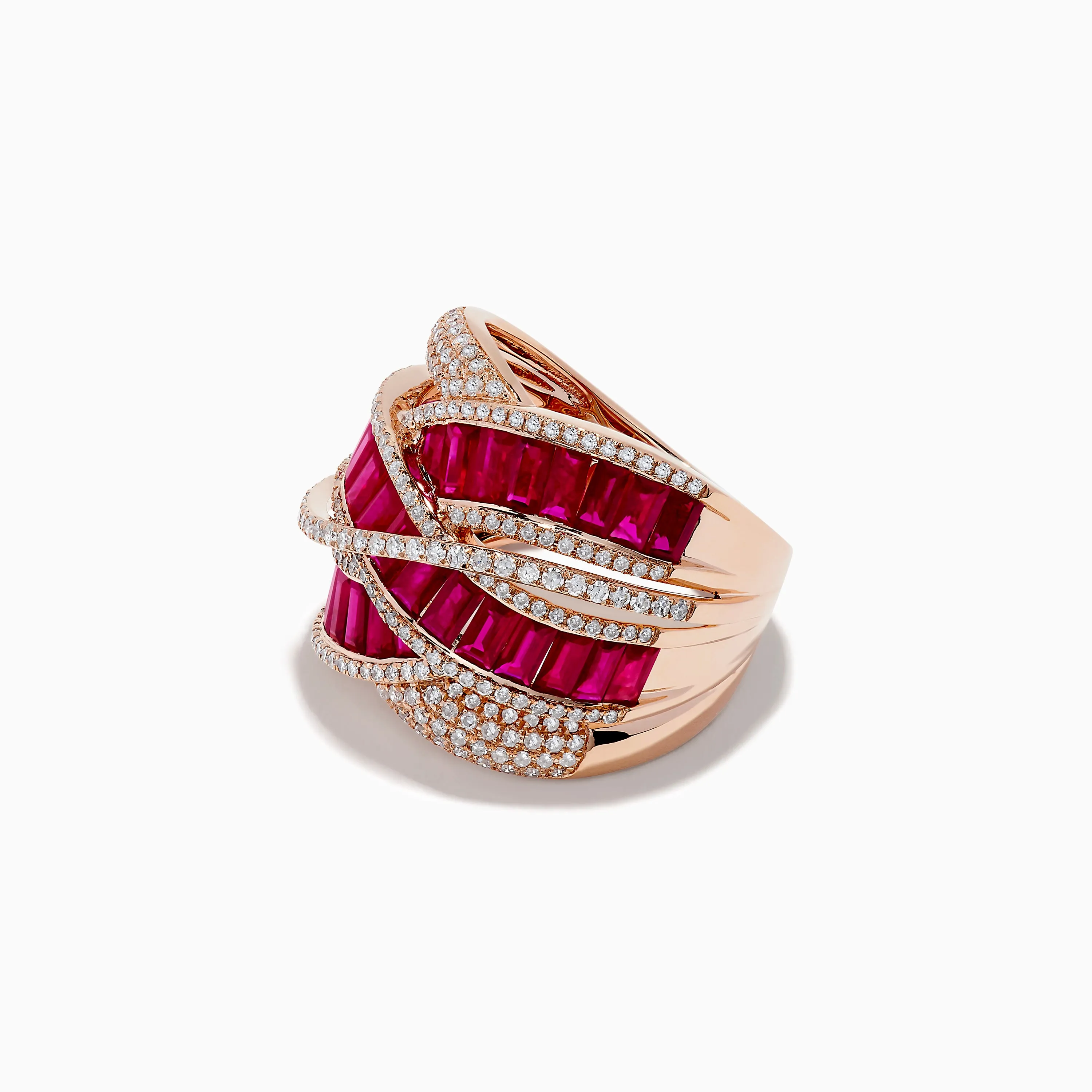 Ruby Royale 14K Rose Gold Ruby and Diamond Cocktail Ring sold by Effy product image thumbnail 2