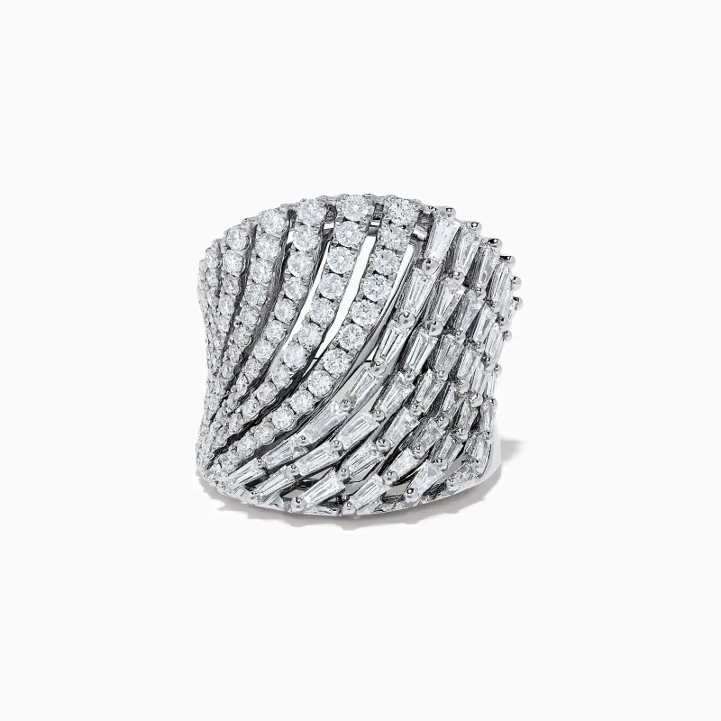 Pave Classica 14K White Gold Diamond Art Deco Statement Ring 2.36 TCW sold by Effy