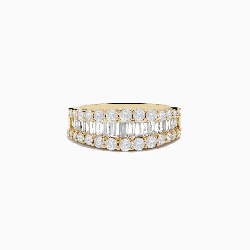 D'oro 14K Yellow Gold Diamond Band Ring 1.55 TCW sold by Effy
