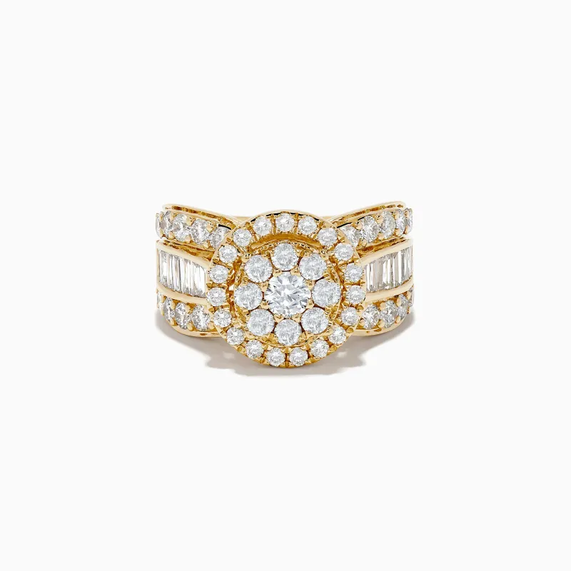 Bouquet 14K Yellow Gold Diamond Cluster Ring 2.51 TCW sold by Effy