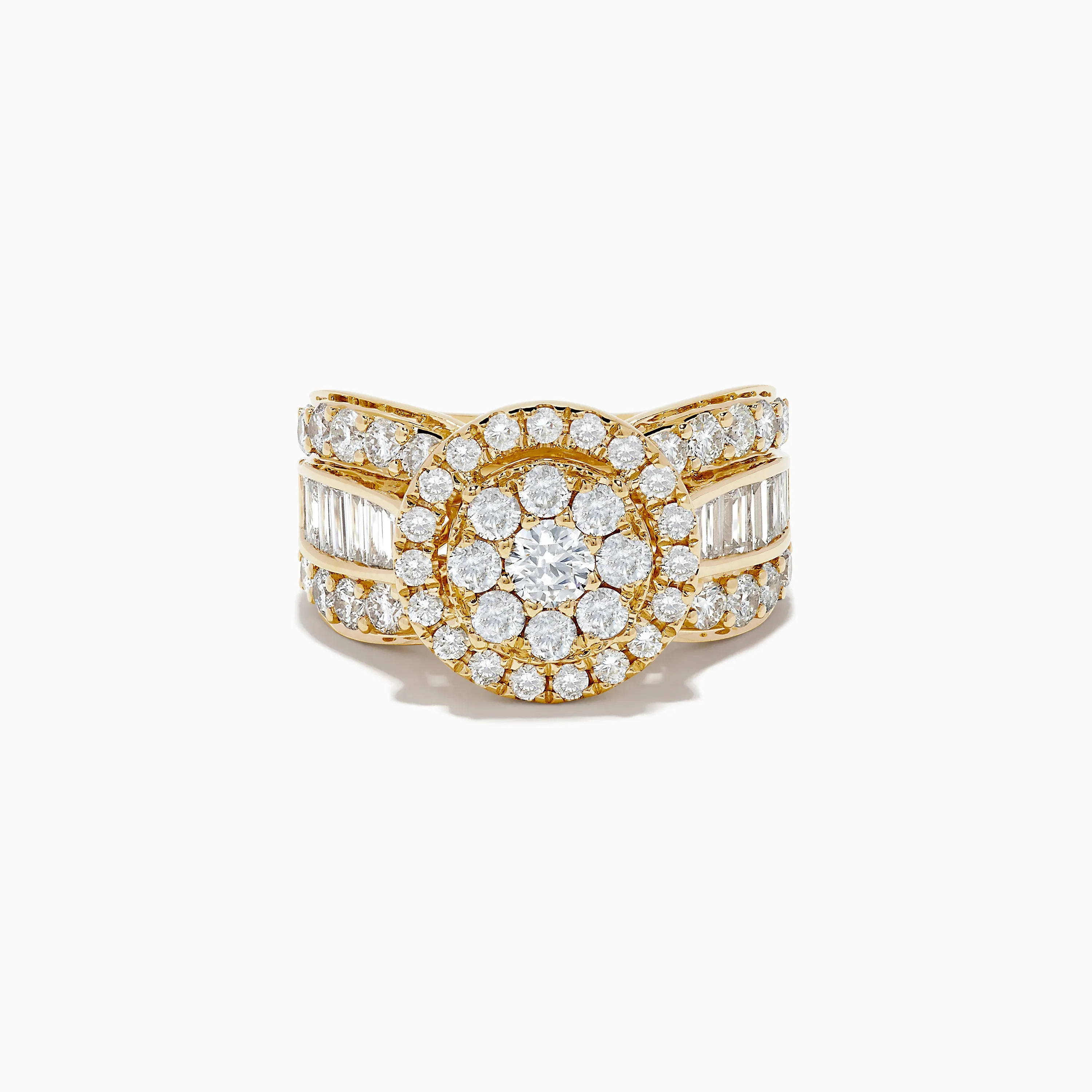 Bouquet 14K Yellow Gold Diamond Cluster Ring 2.51 TCW sold by Effy