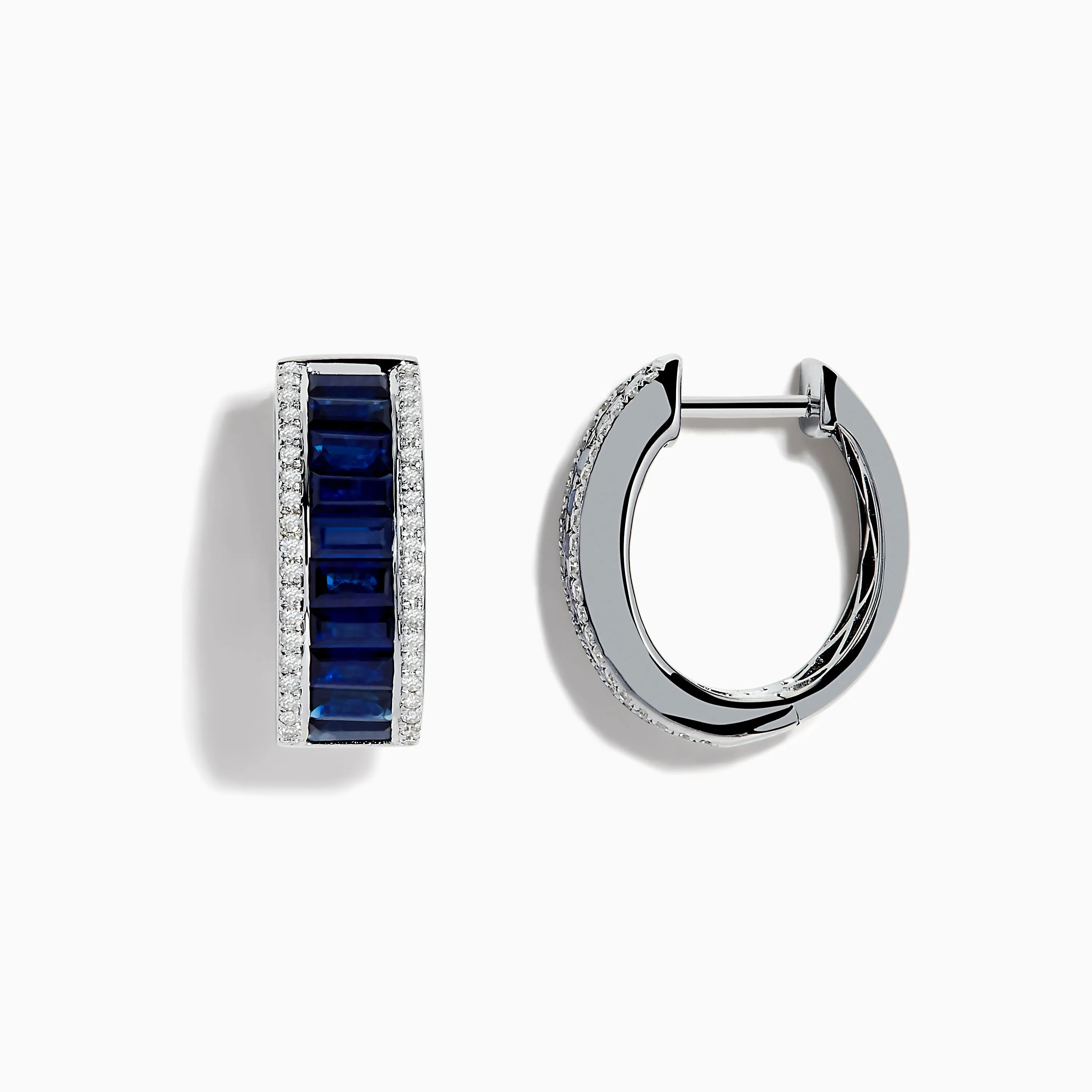 Royale Bleu 14K White Gold Blue Sapphire and Diamond Earrings sold by Effy product image thumbnail 2