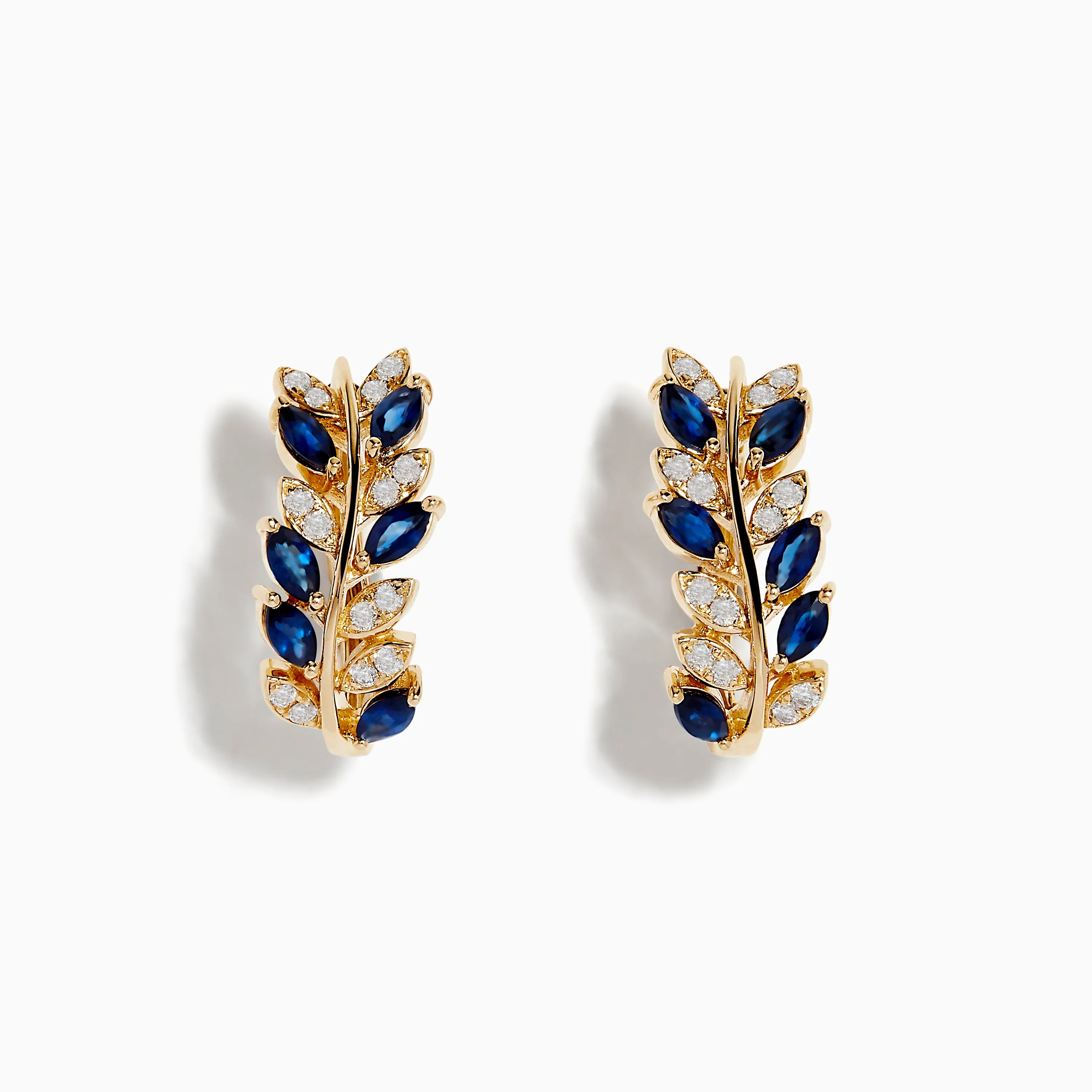Royale Bleu 14K Yellow Gold Blue Sapphire and Diamond Earrings sold by Effy