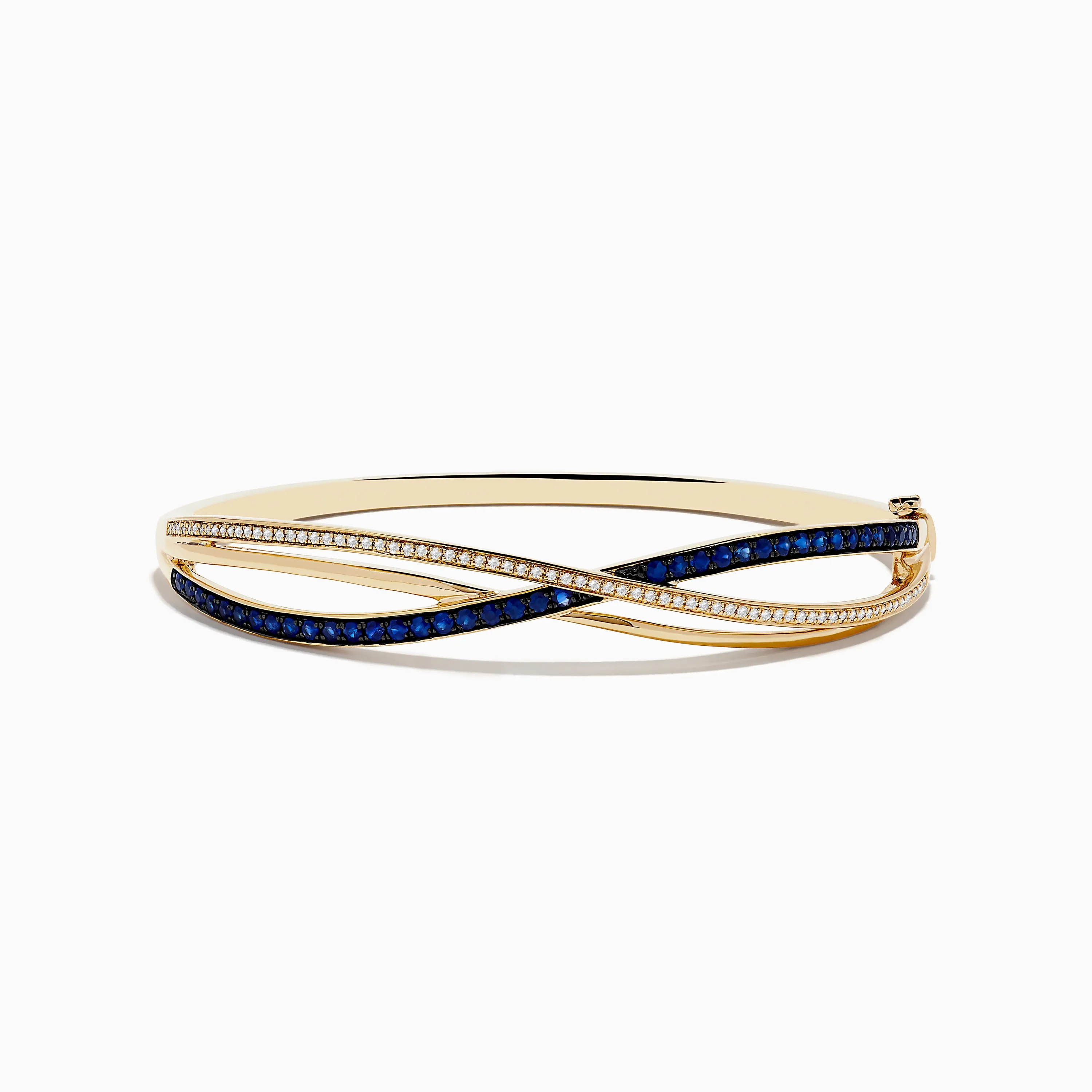 Royal Bleu 14K Yellow Gold Blue Sapphire and Diamond Bangle sold by Effy