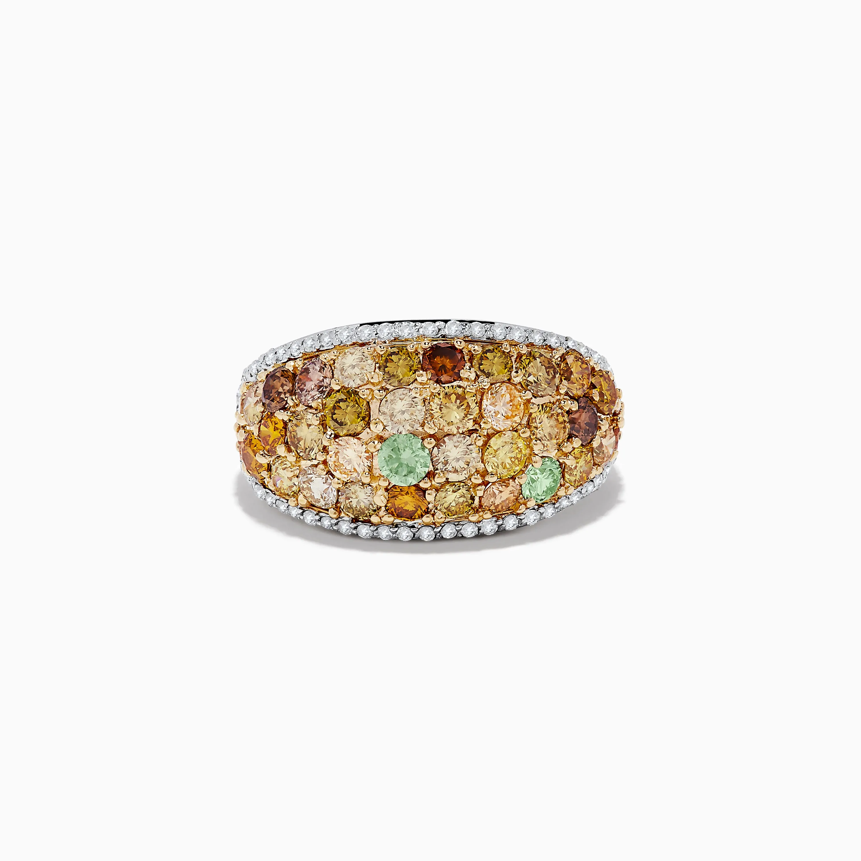 14K Two-Tone Gold Multi Color Diamond Ring sold by Effy