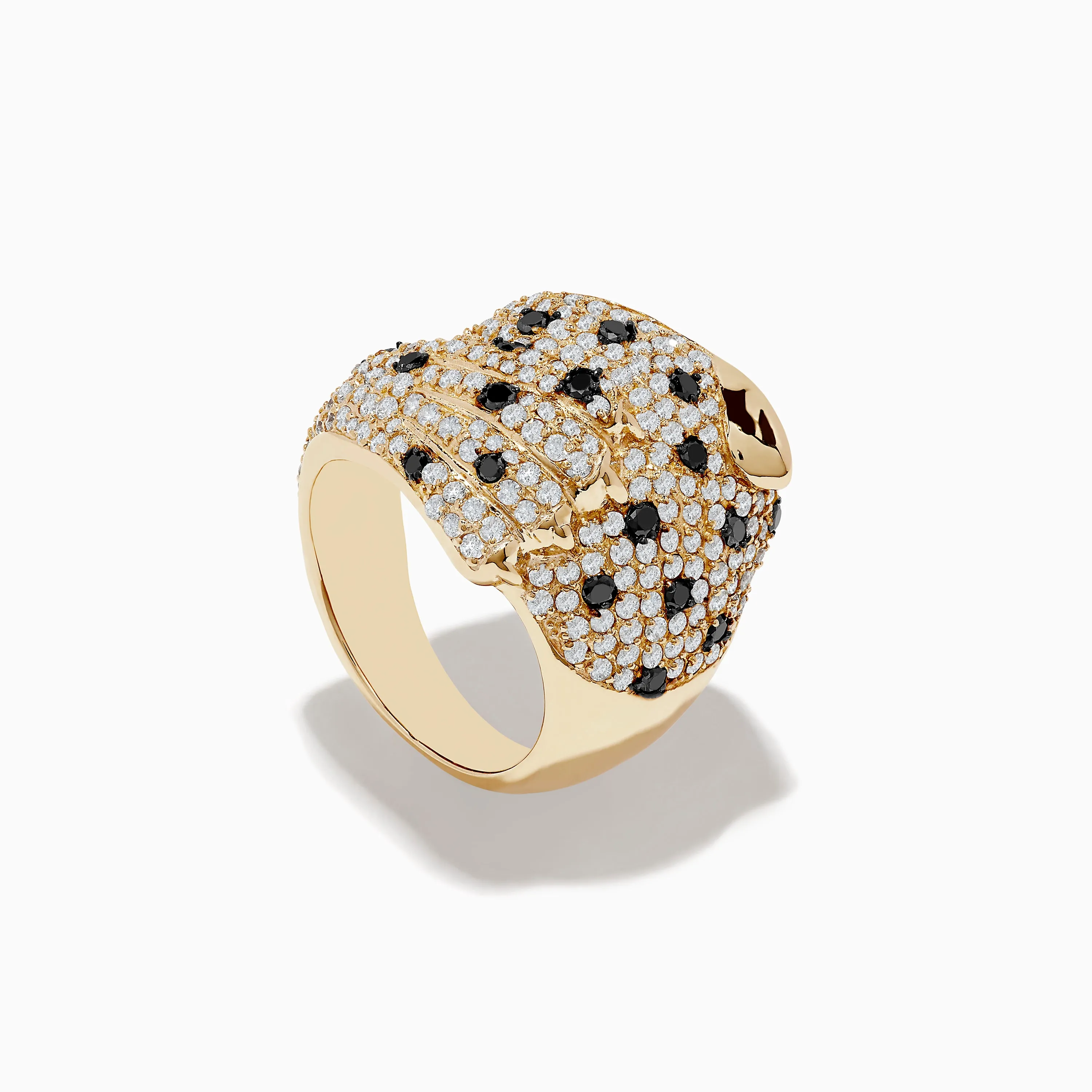 Signature 14K Yellow Gold Emerald, Black and White Diamond Ring sold by Effy product image thumbnail 5