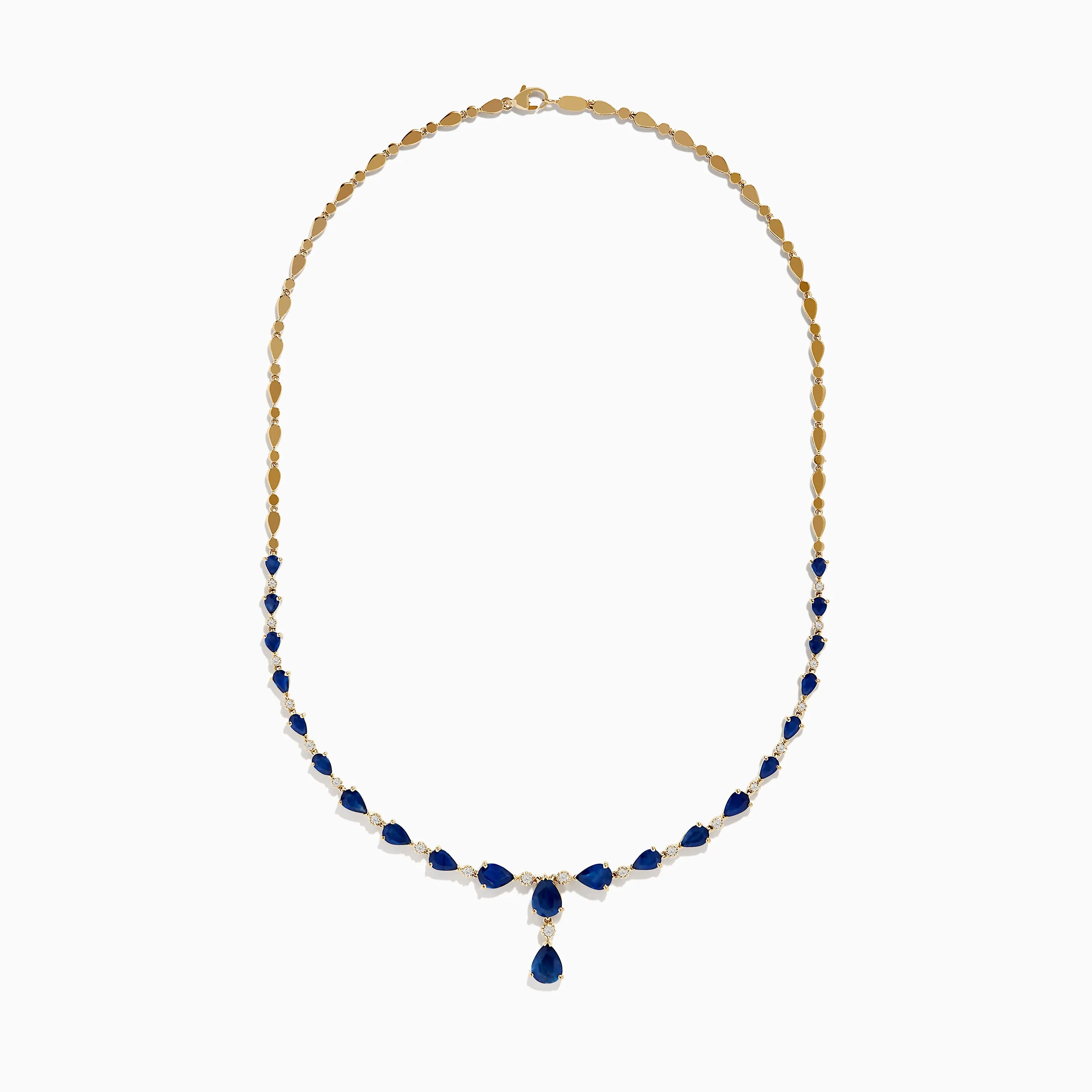 Royale Bleu 14K Yellow Gold Blue Sapphire and Diamond Necklace sold by Effy product image thumbnail 2