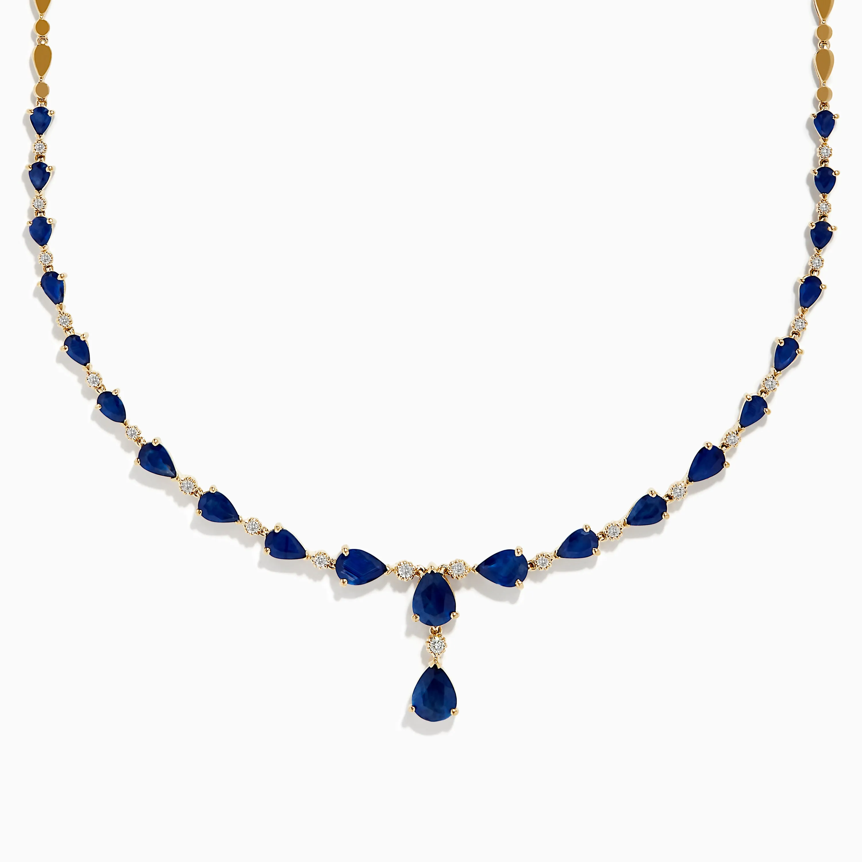 Royale Bleu 14K Yellow Gold Blue Sapphire and Diamond Necklace sold by Effy