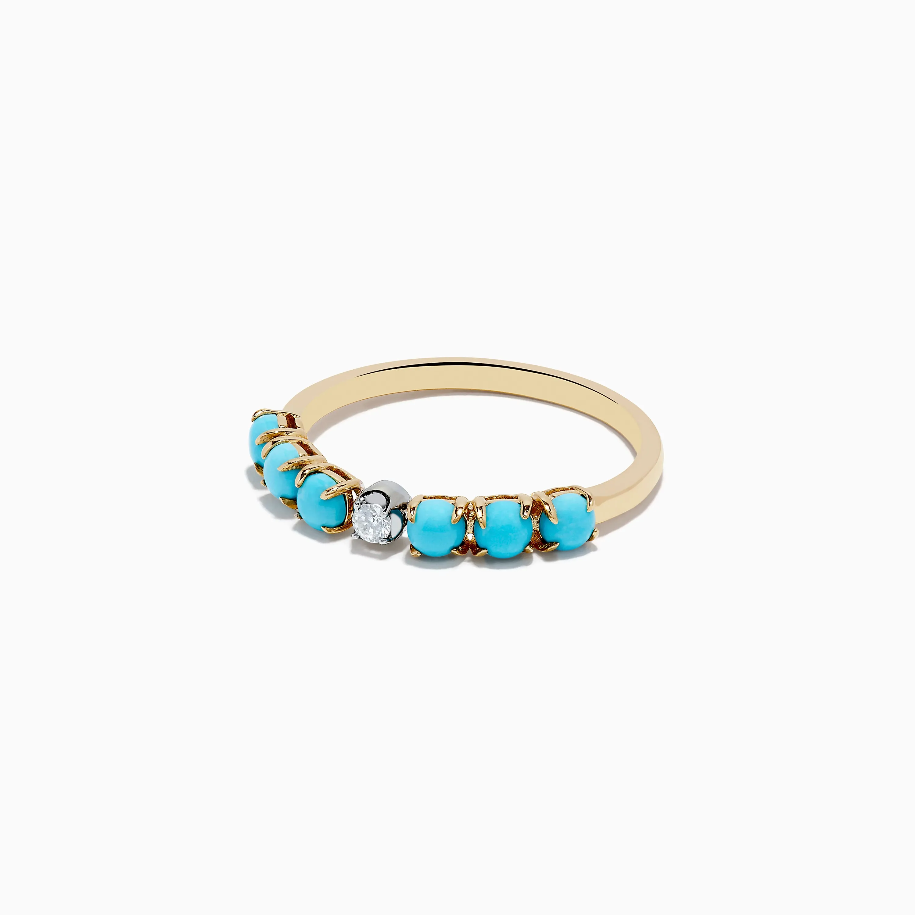 14K Two-Tone Gold Turquoise and Diamond Ring sold by Effy product image thumbnail 2