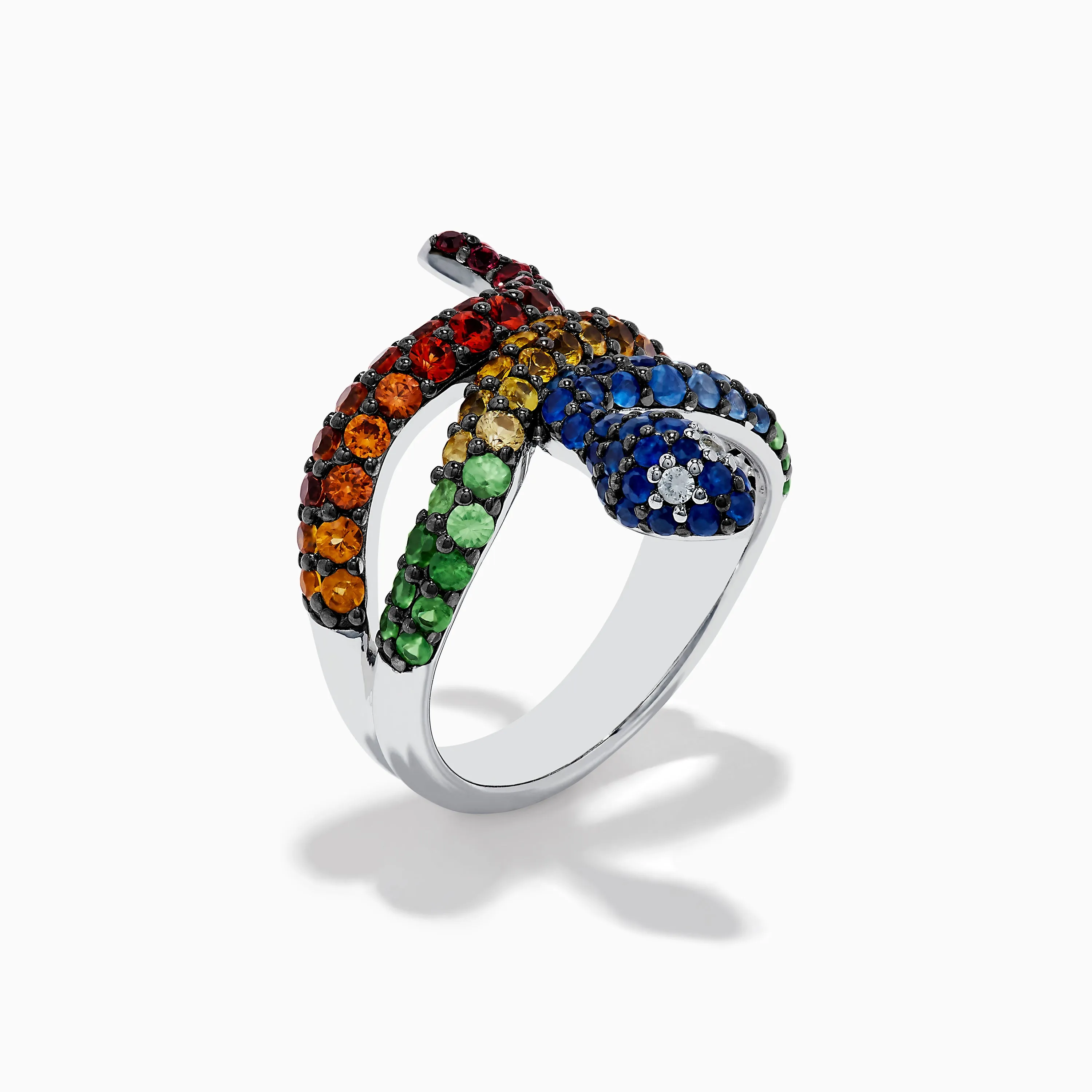 925 Safari Sterling Silver Multi Sapphire Snake Ring sold by Effy product image thumbnail 5
